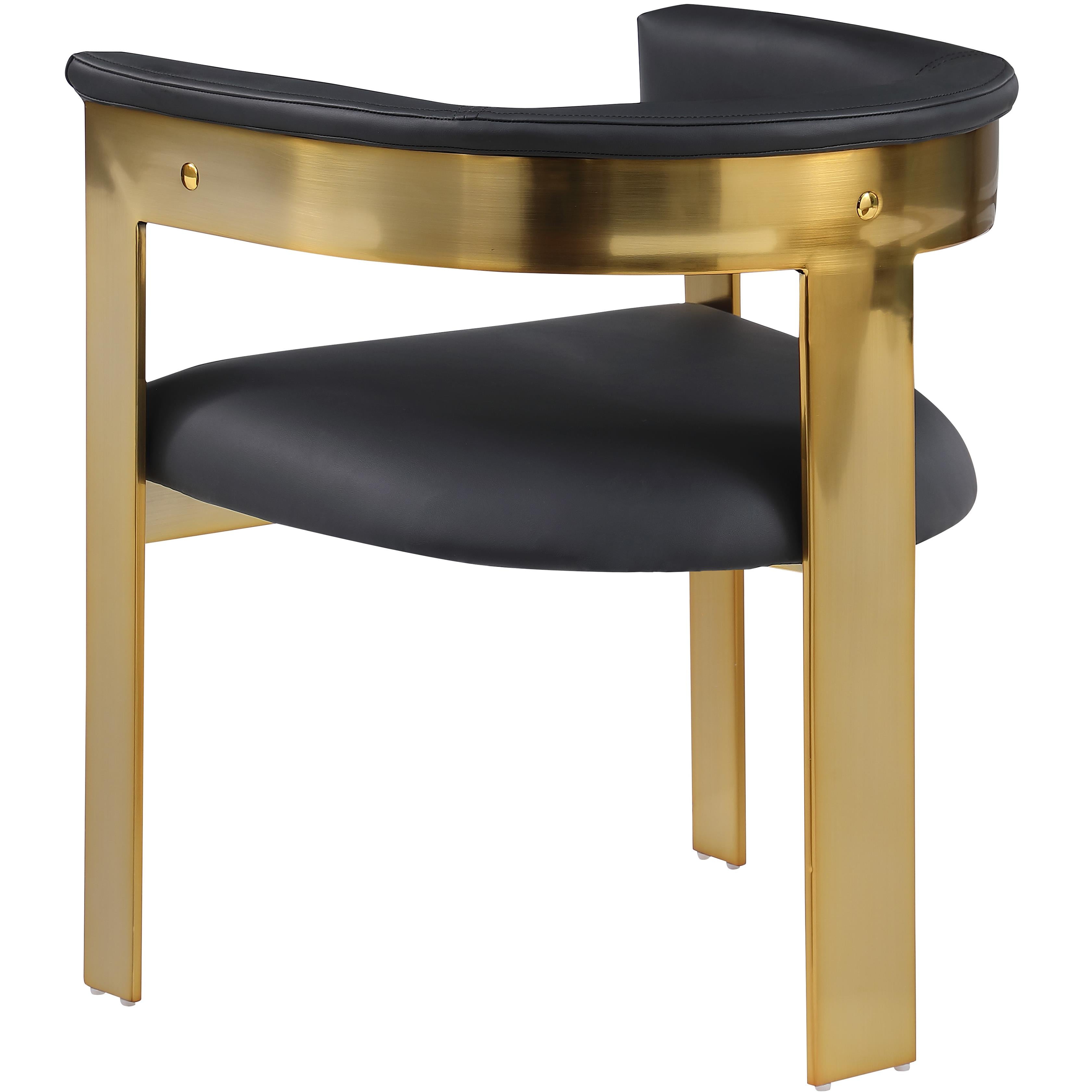 Meridian Romeo Black Vegan Leather Dining Chair
