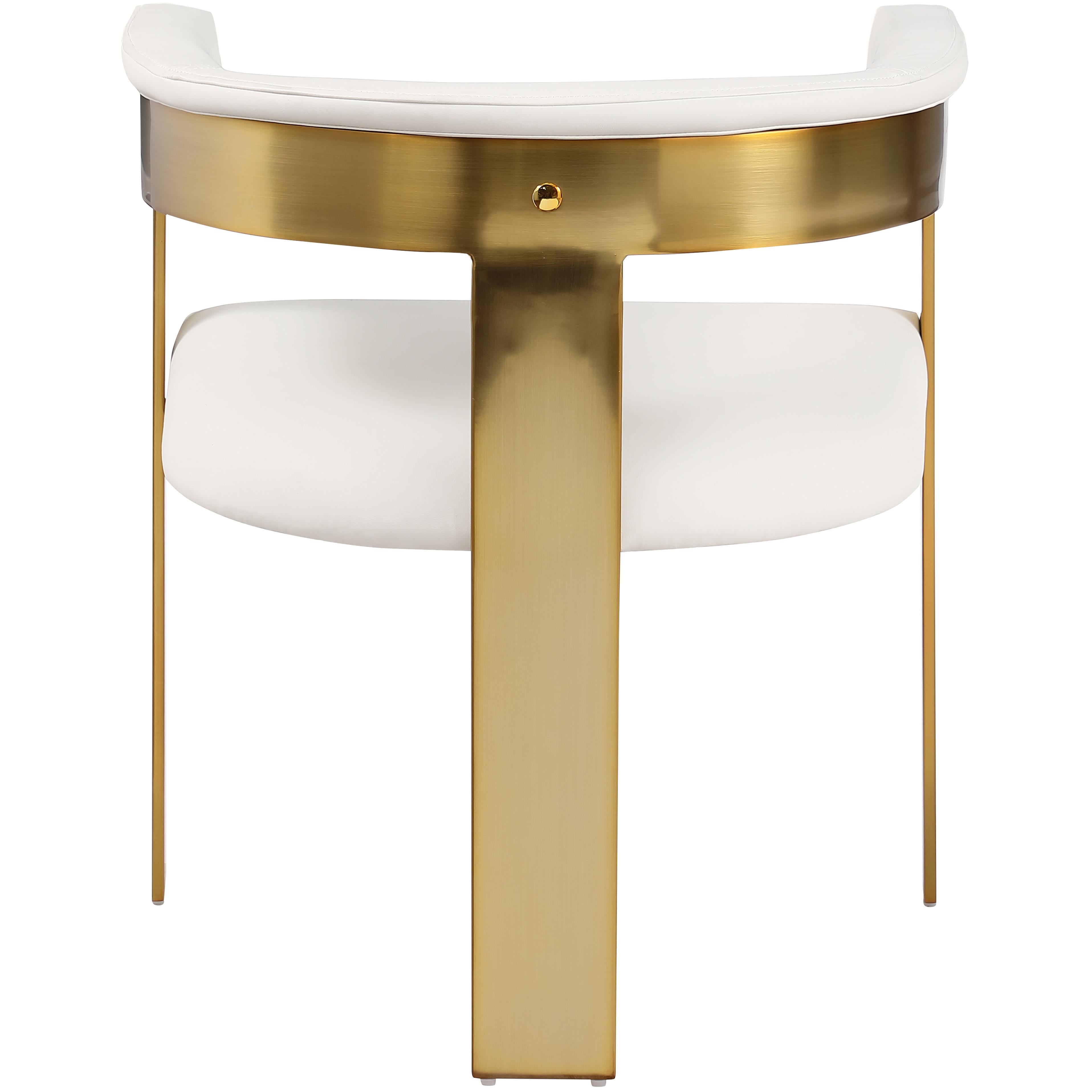 Meridian Romeo Cream Vegan Leather Dining Chair