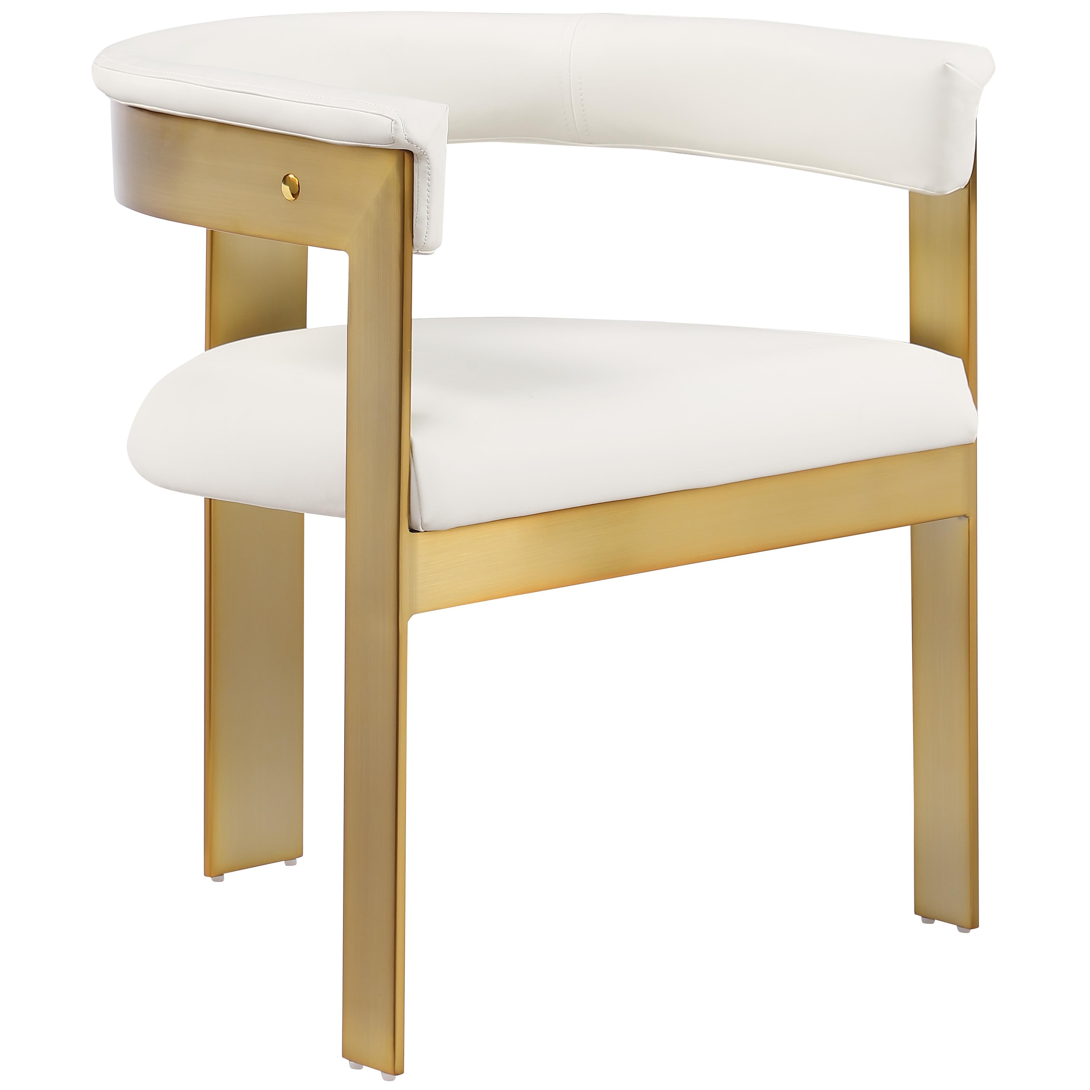Meridian Romeo Cream Vegan Leather Dining Chair