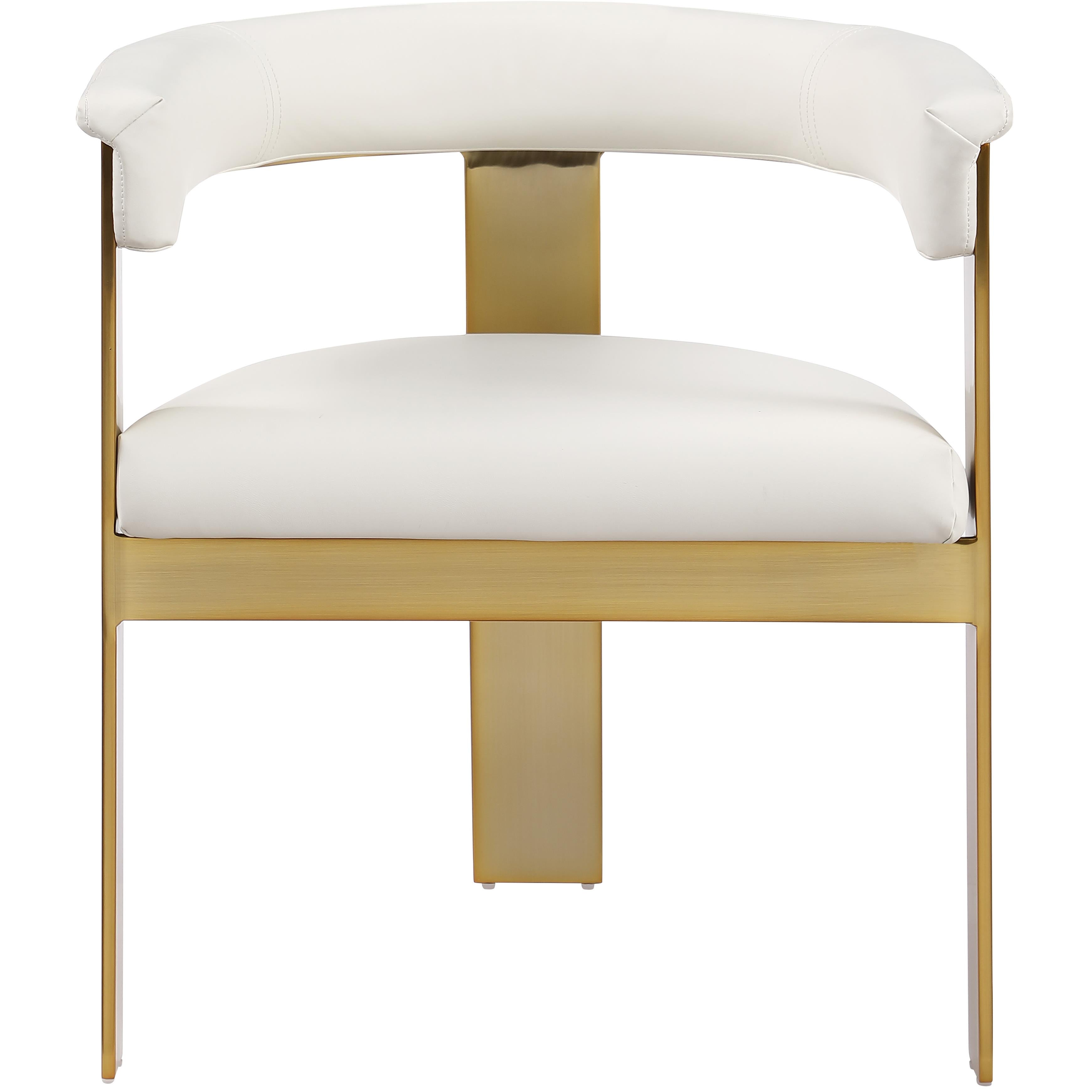 Meridian Romeo Cream Vegan Leather Dining Chair