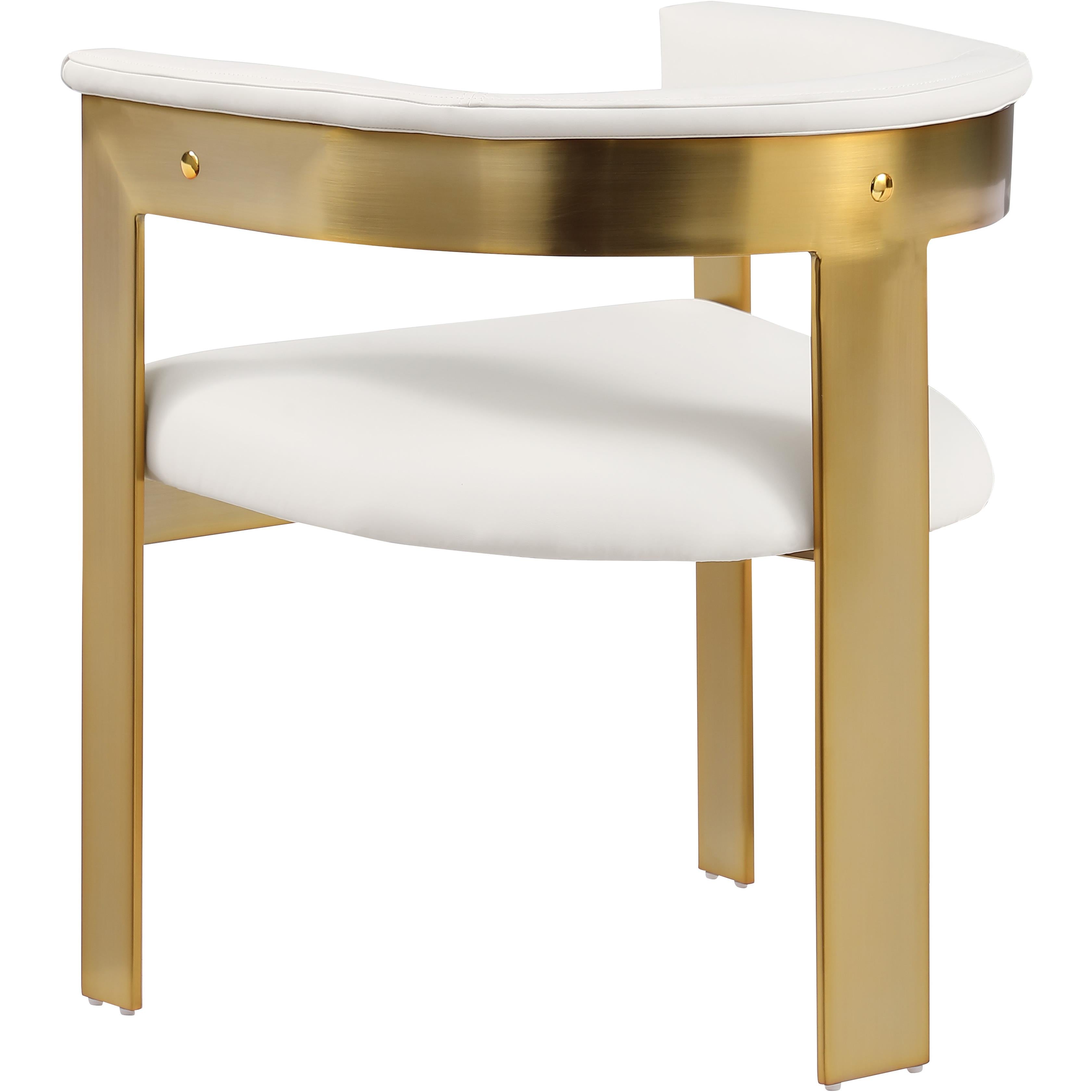 Meridian Romeo Cream Vegan Leather Dining Chair