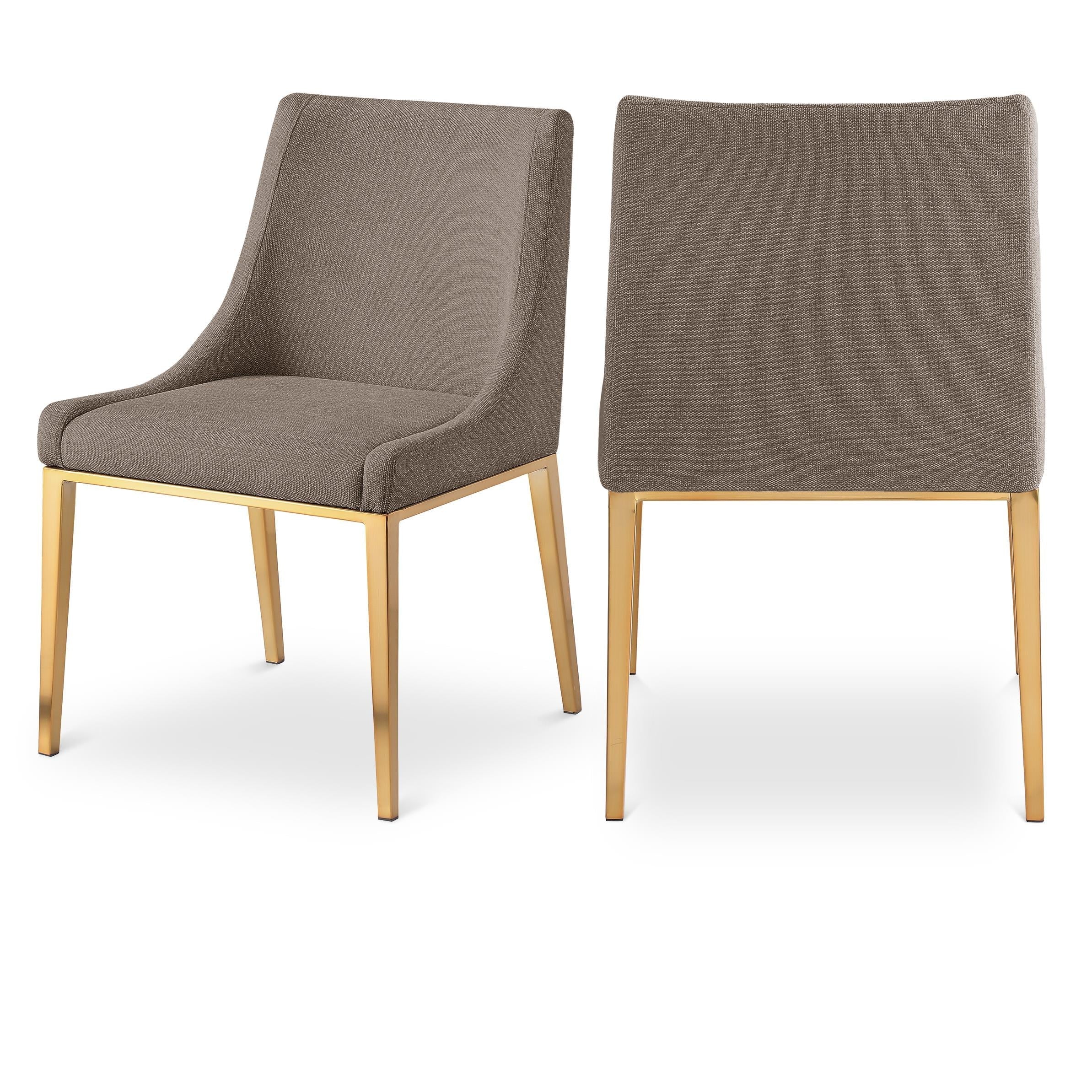 Meridian Haines Brown Polyester Fabric Dining Chair