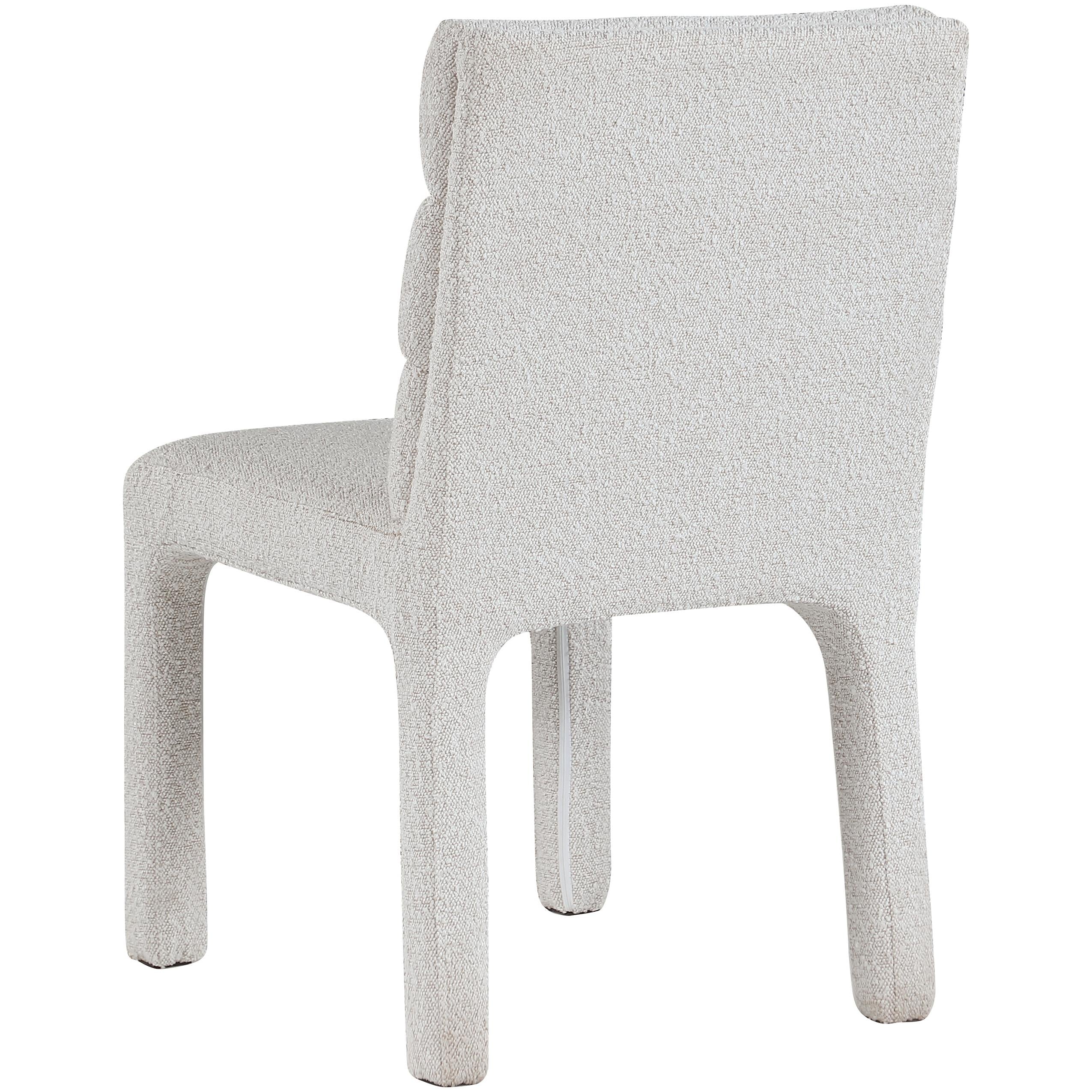 Meridian Kai Cream Boucle Fabric Dining Chair