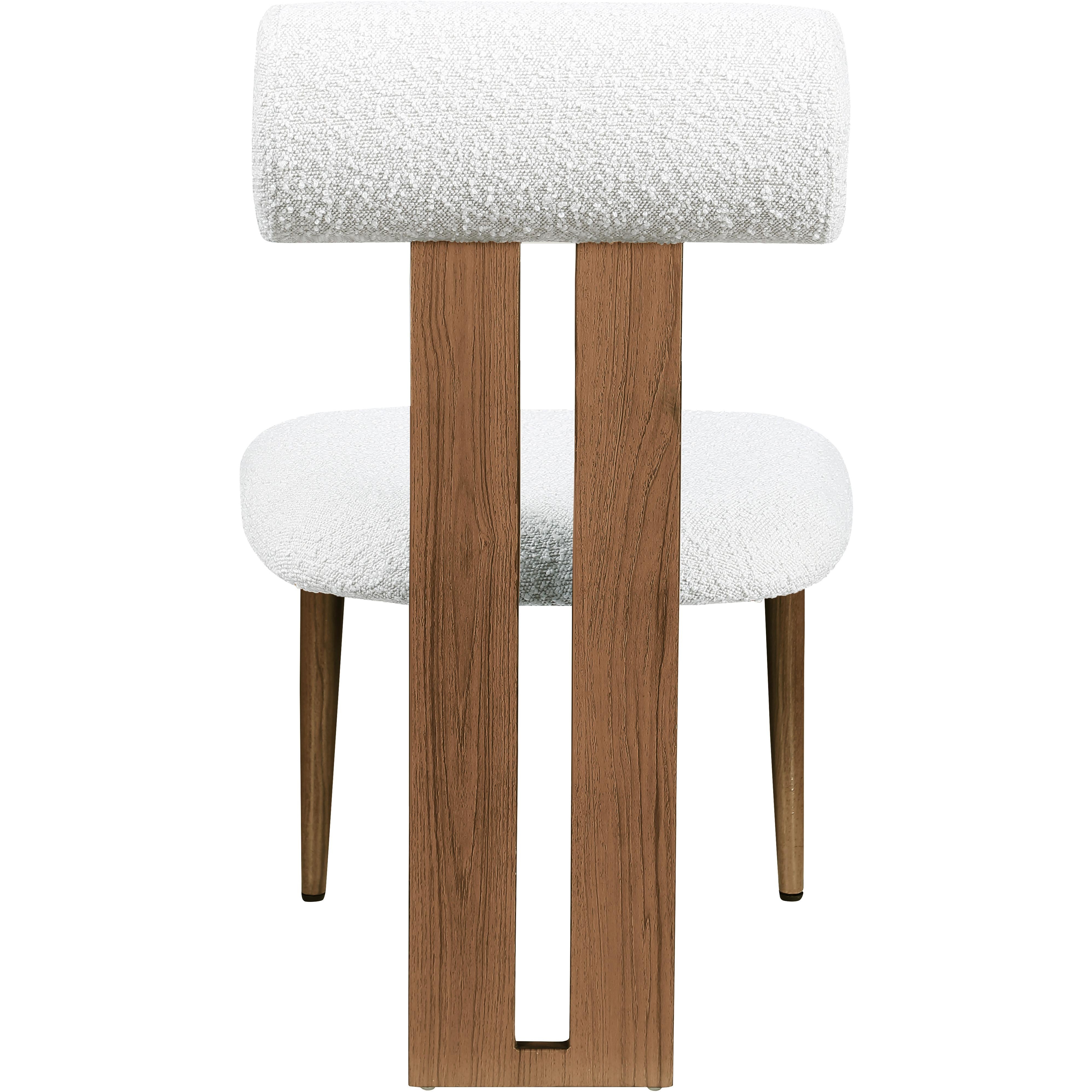 Meridian Dario Cream Boucle Fabric Dining Chair