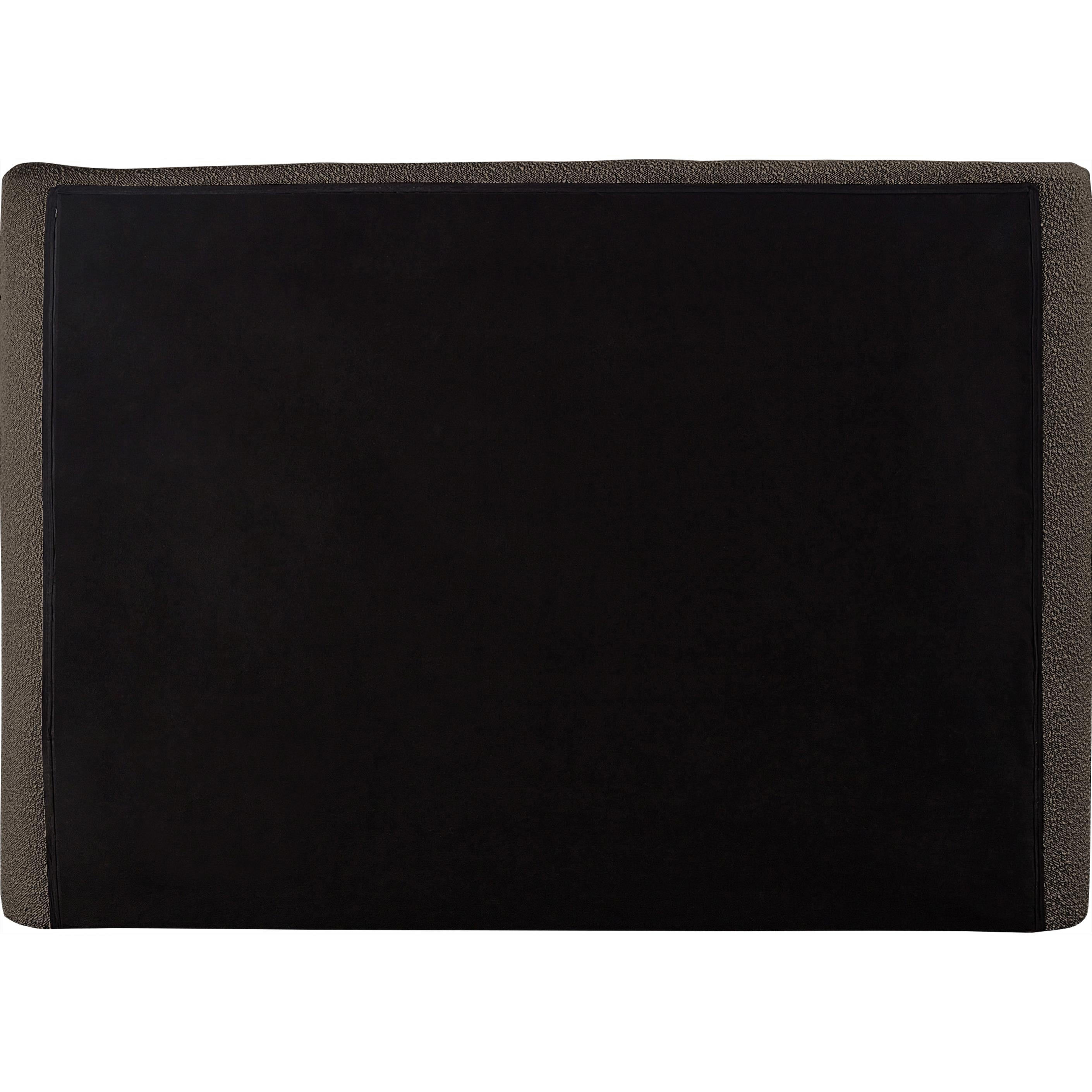 Meridian Penny Brown Boucle Fabric King Bed