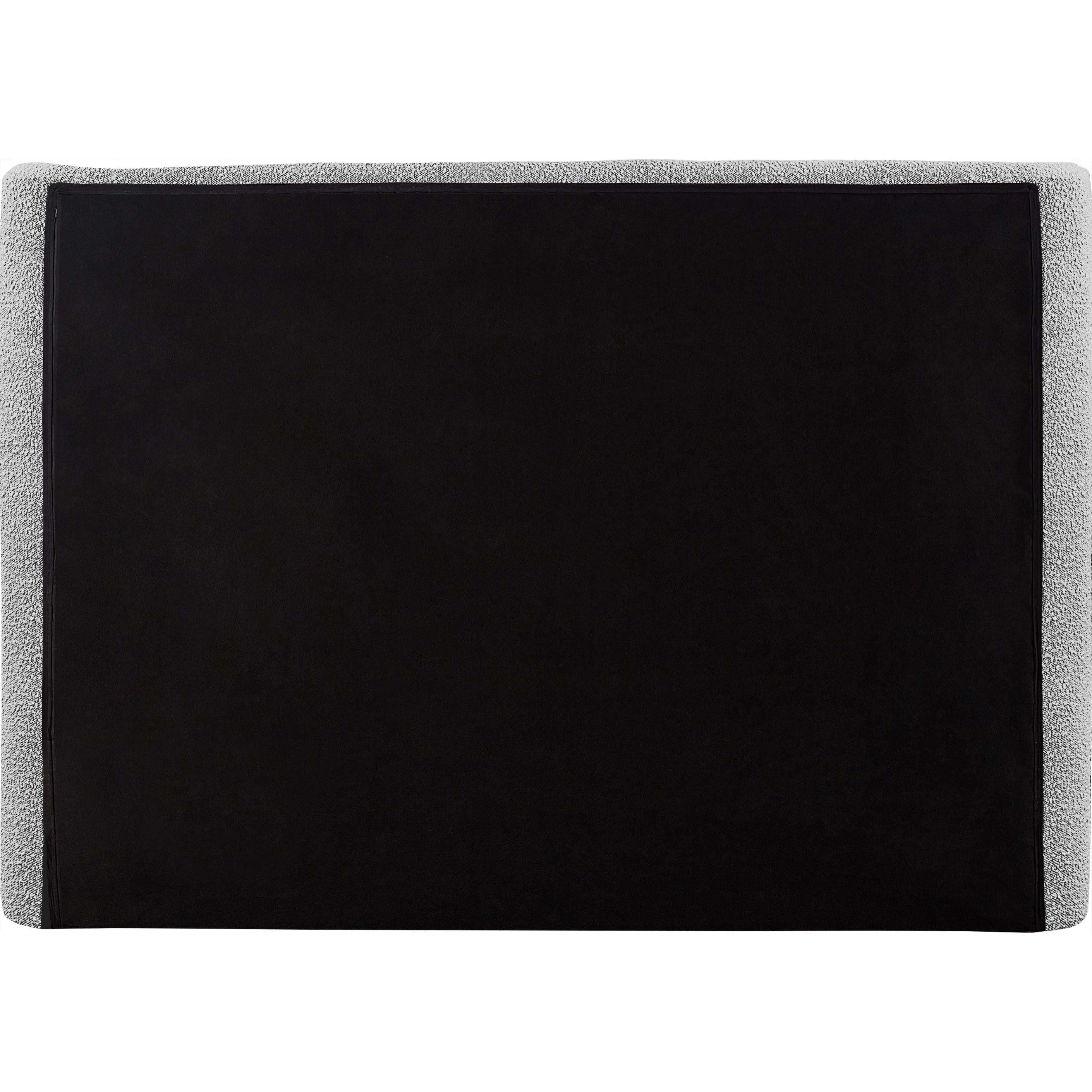 Meridian Penny Grey Boucle Fabric Full Bed