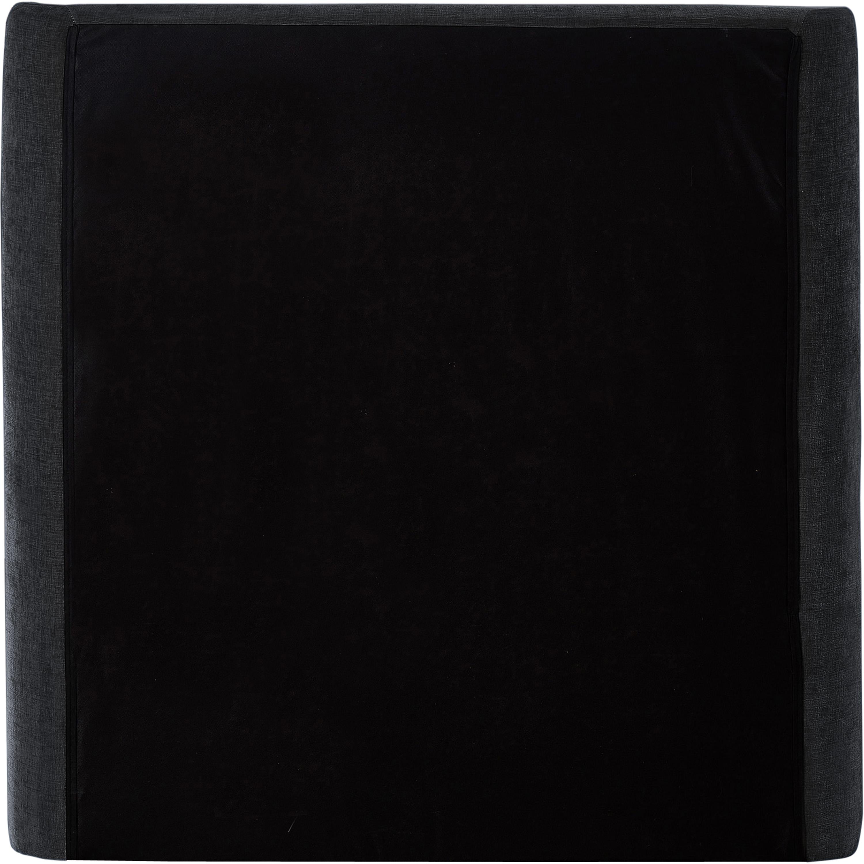 Meridian Penny Black Chenille Fabric Twin Bed