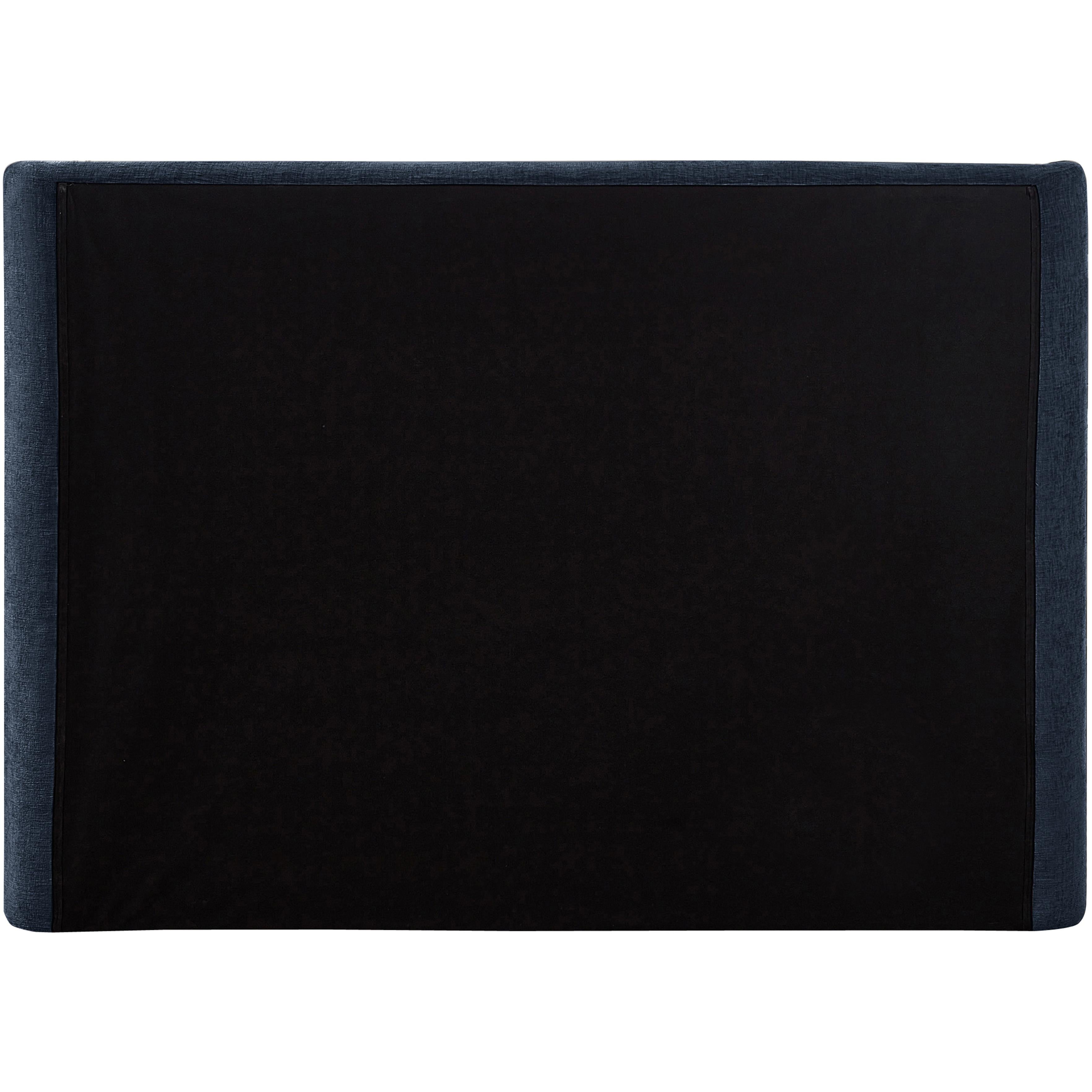 Meridian Penny Navy Chenille Fabric Queen Bed