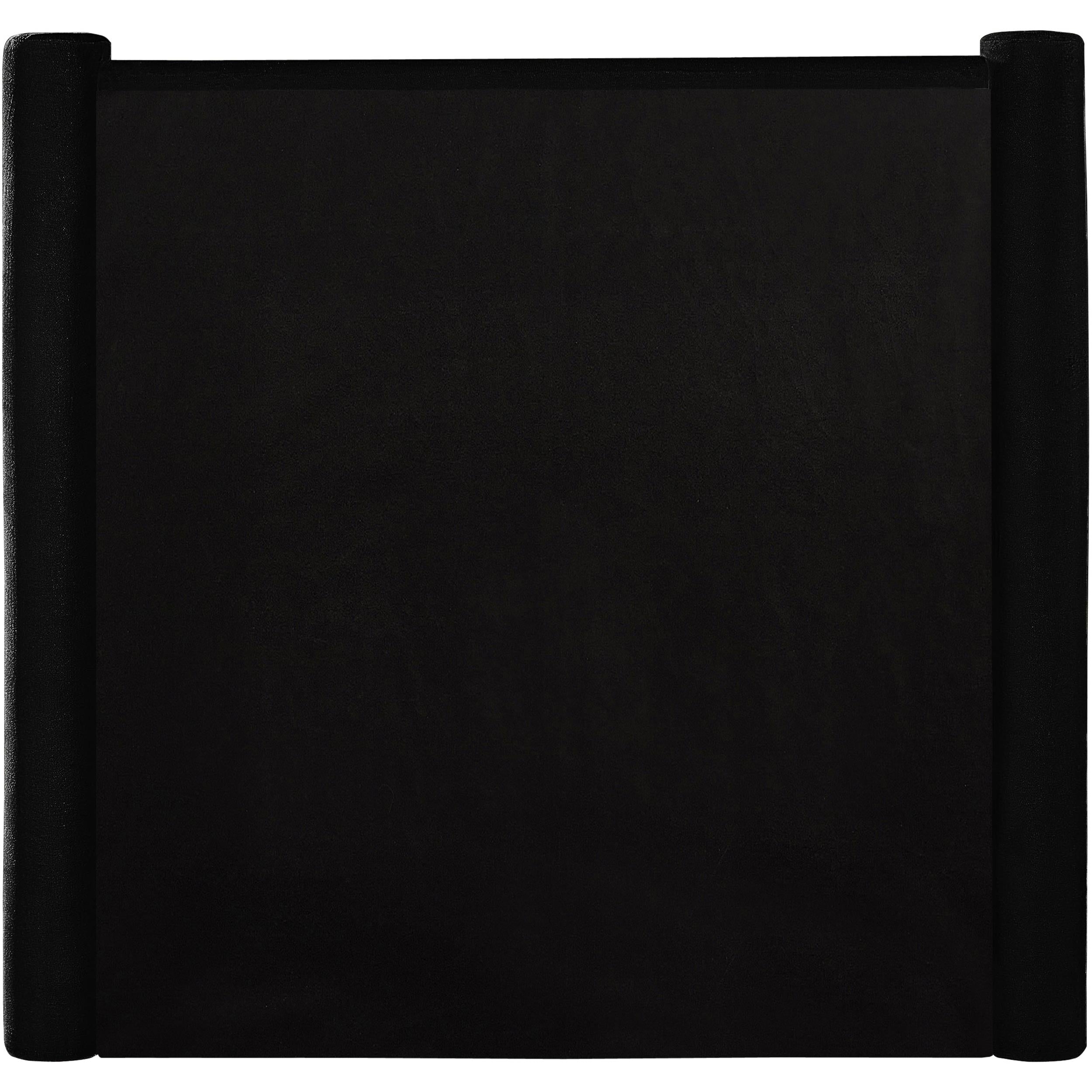 Meridian Elias Black Velvet Twin Bed