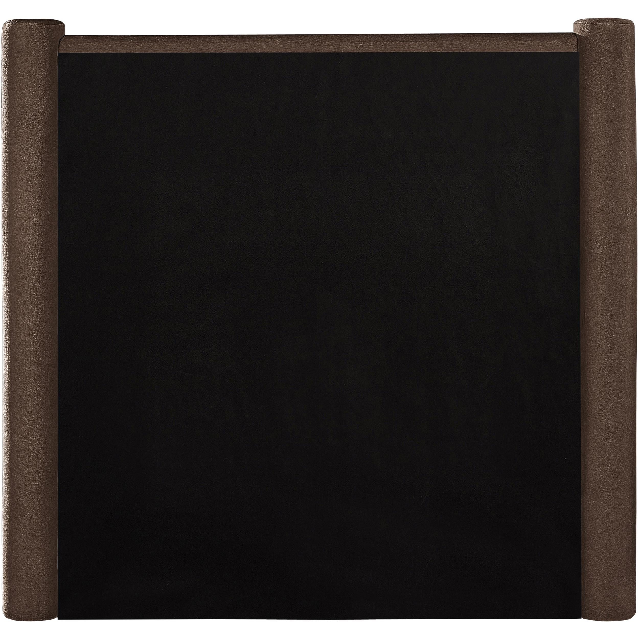 Meridian Elias Brown Velvet Twin Bed