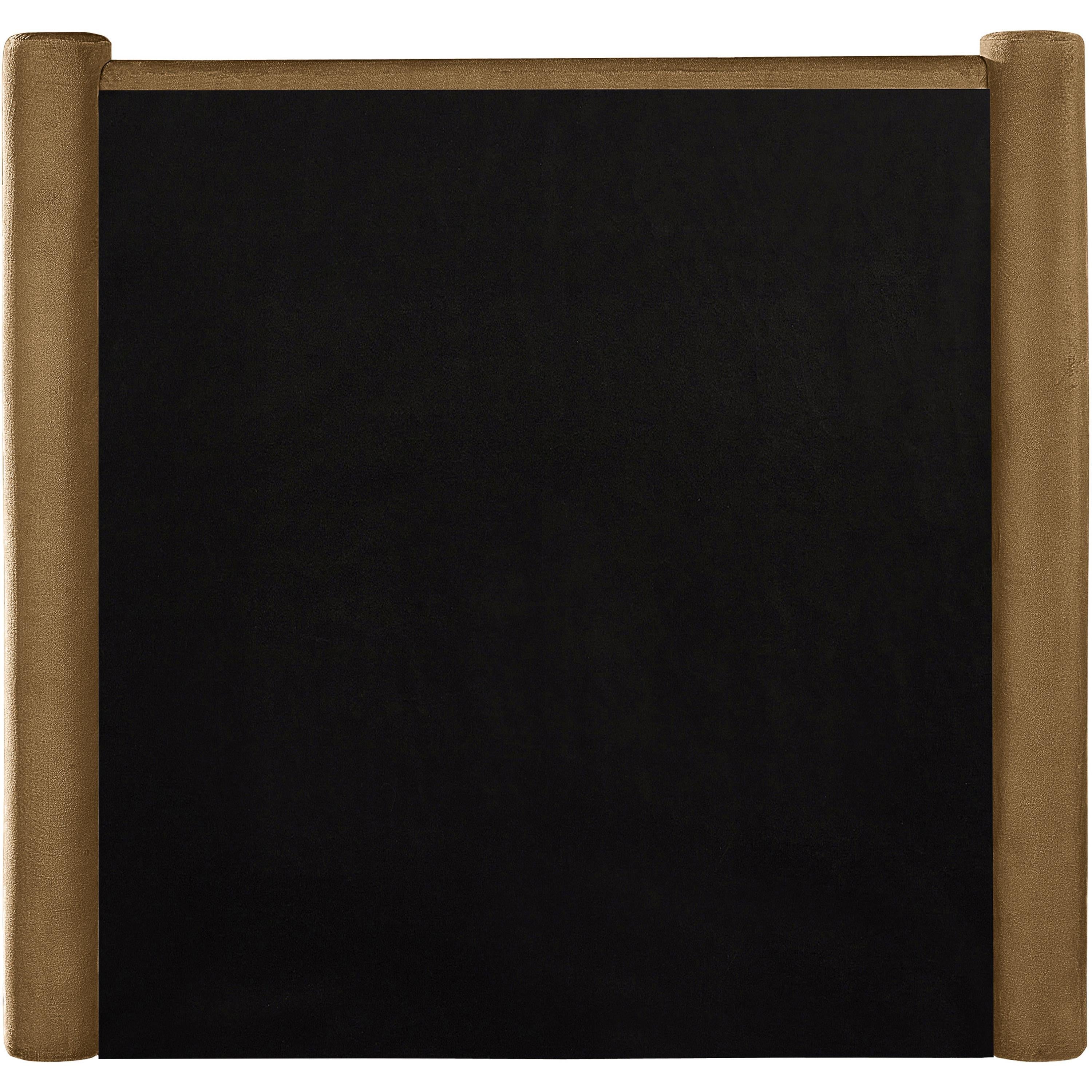 Meridian Elias Saddle Velvet Twin Bed
