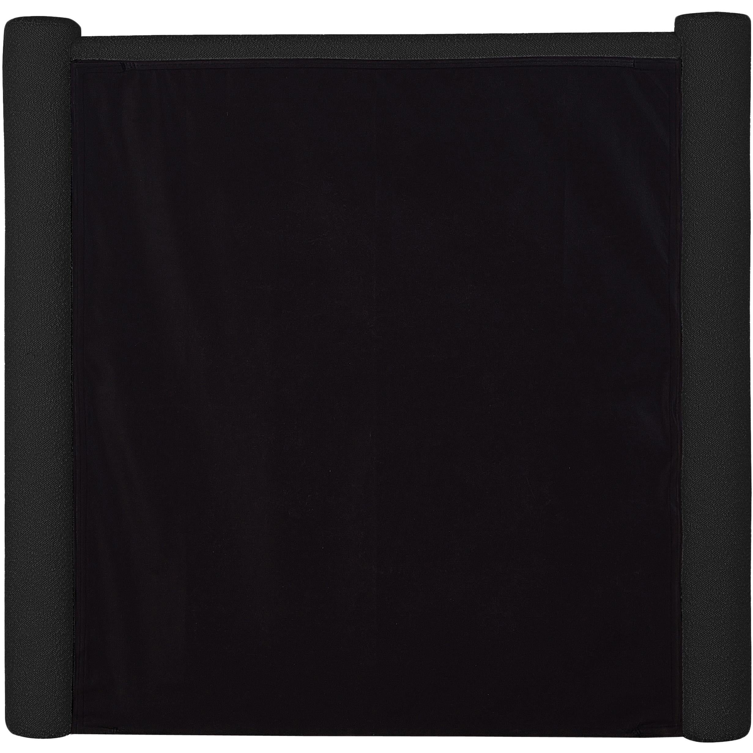 Meridian Elias Black Boucle Fabric Twin Bed