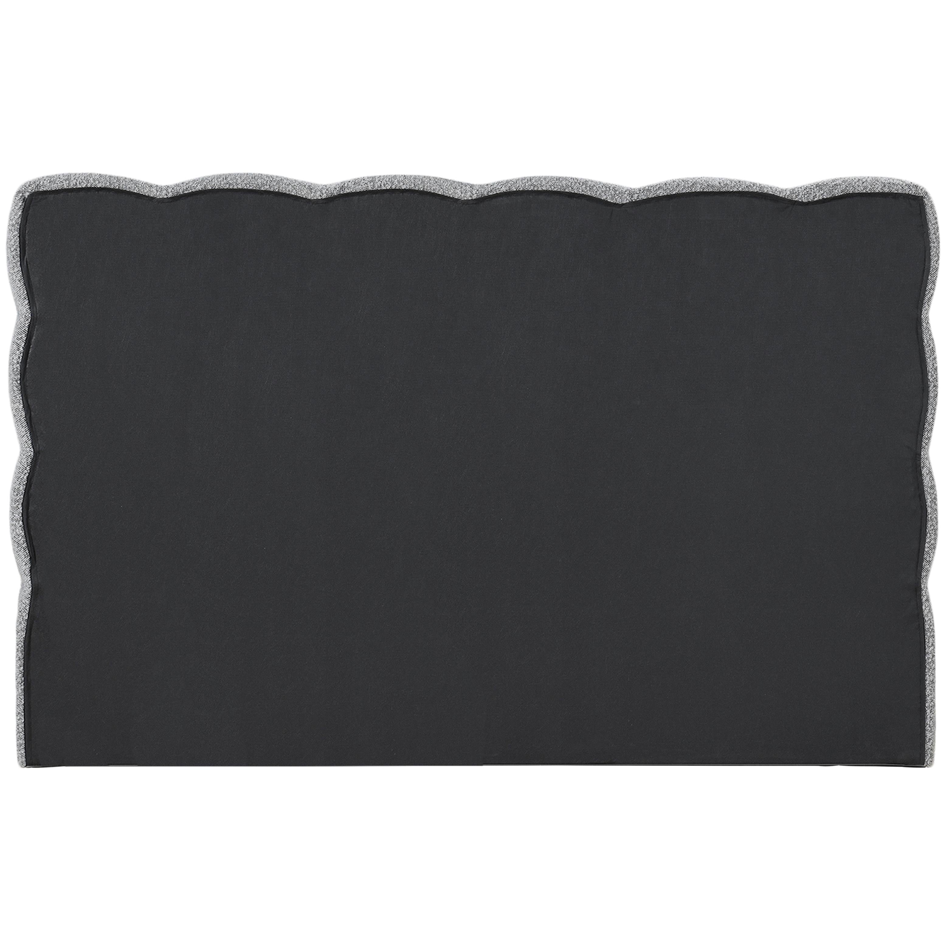 Meridian Deco Grey Boucle Fabric King Bed (3 Boxes)