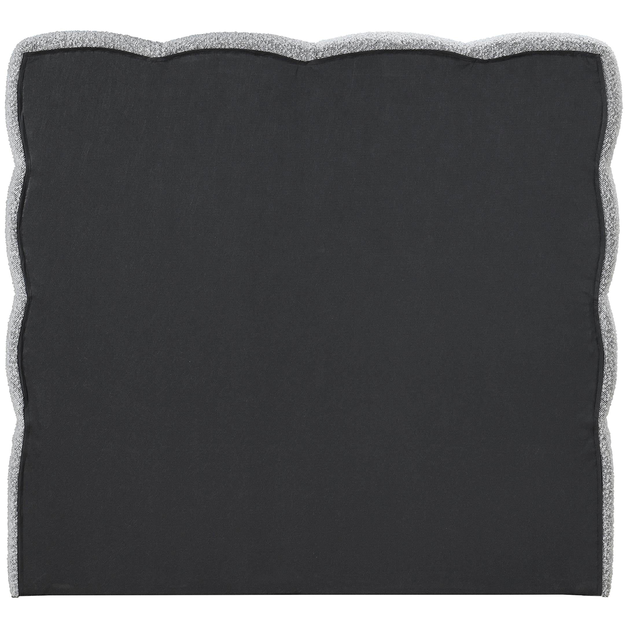 Meridian Deco Grey Boucle Fabric Twin Bed (3 Boxes)