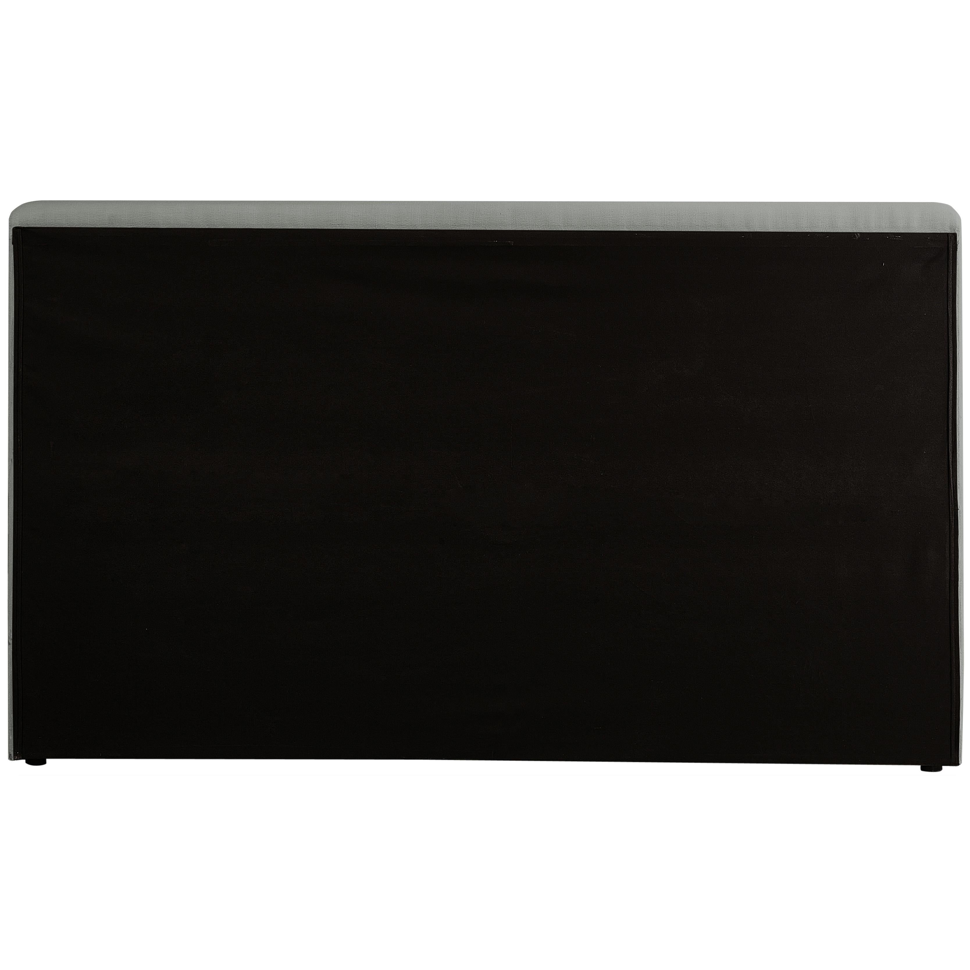 Meridian Devin Grey Linen Textured Fabric Full Bed