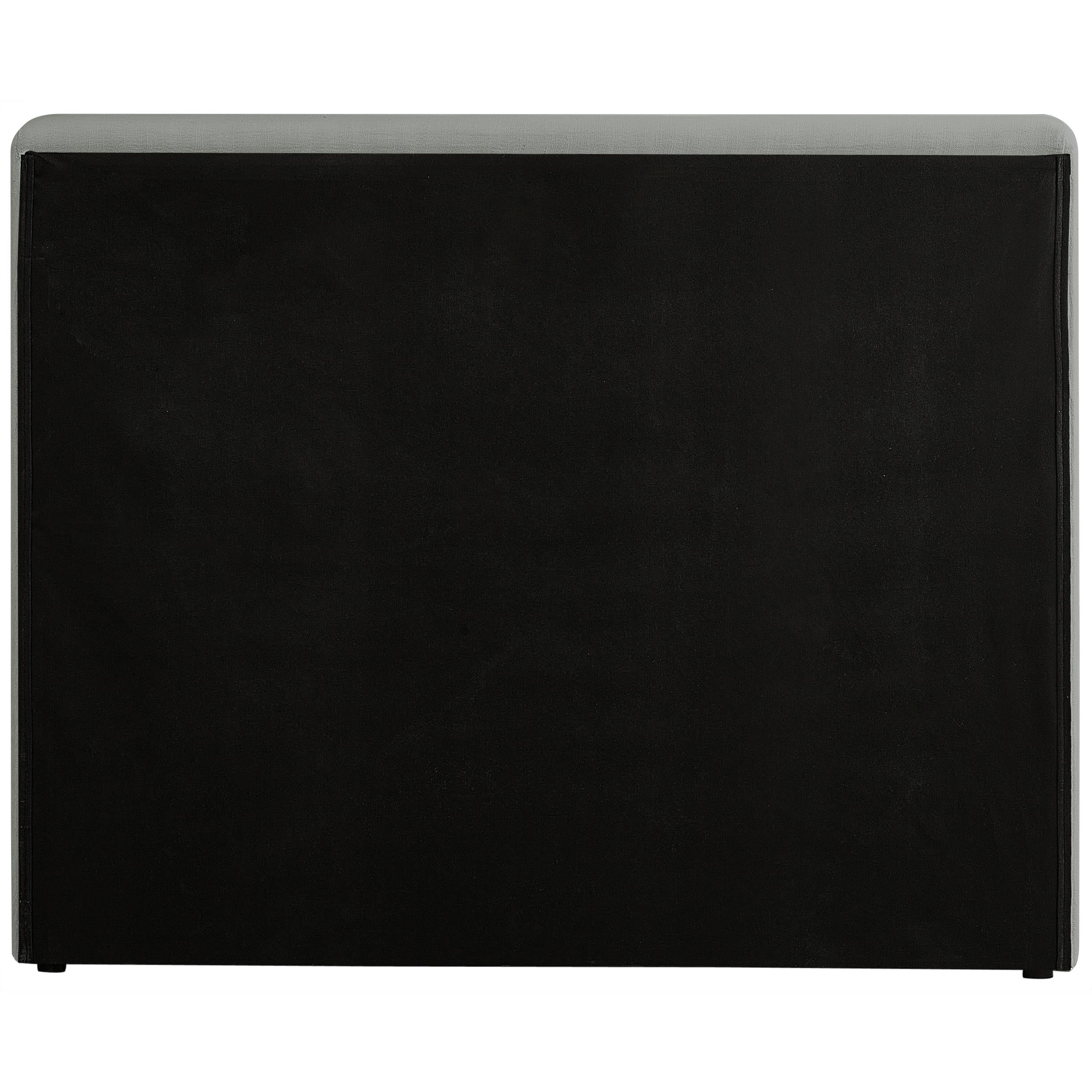 Meridian Devin Grey Linen Textured Fabric Twin Bed