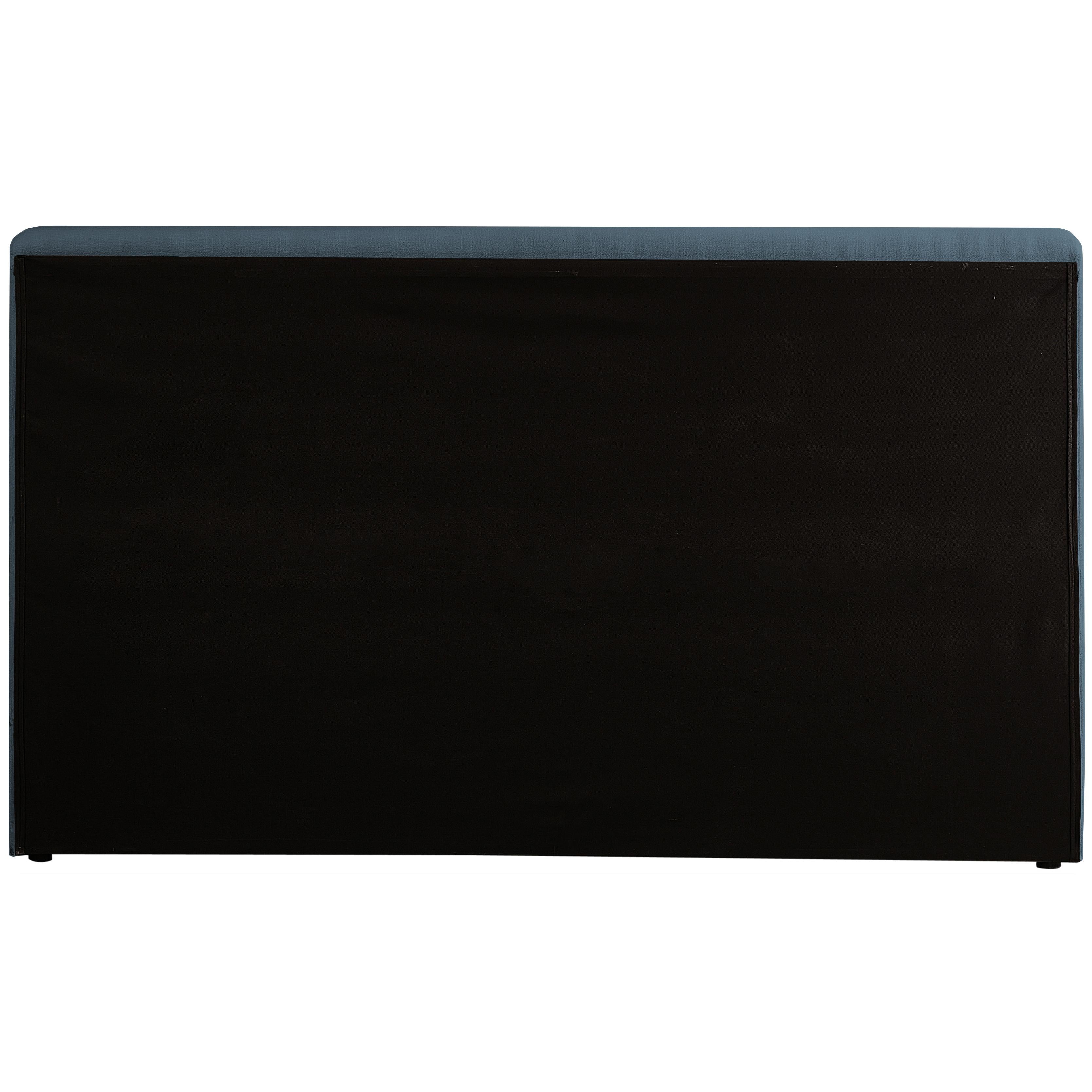 Meridian Devin Navy Linen Textured Fabric Full Bed