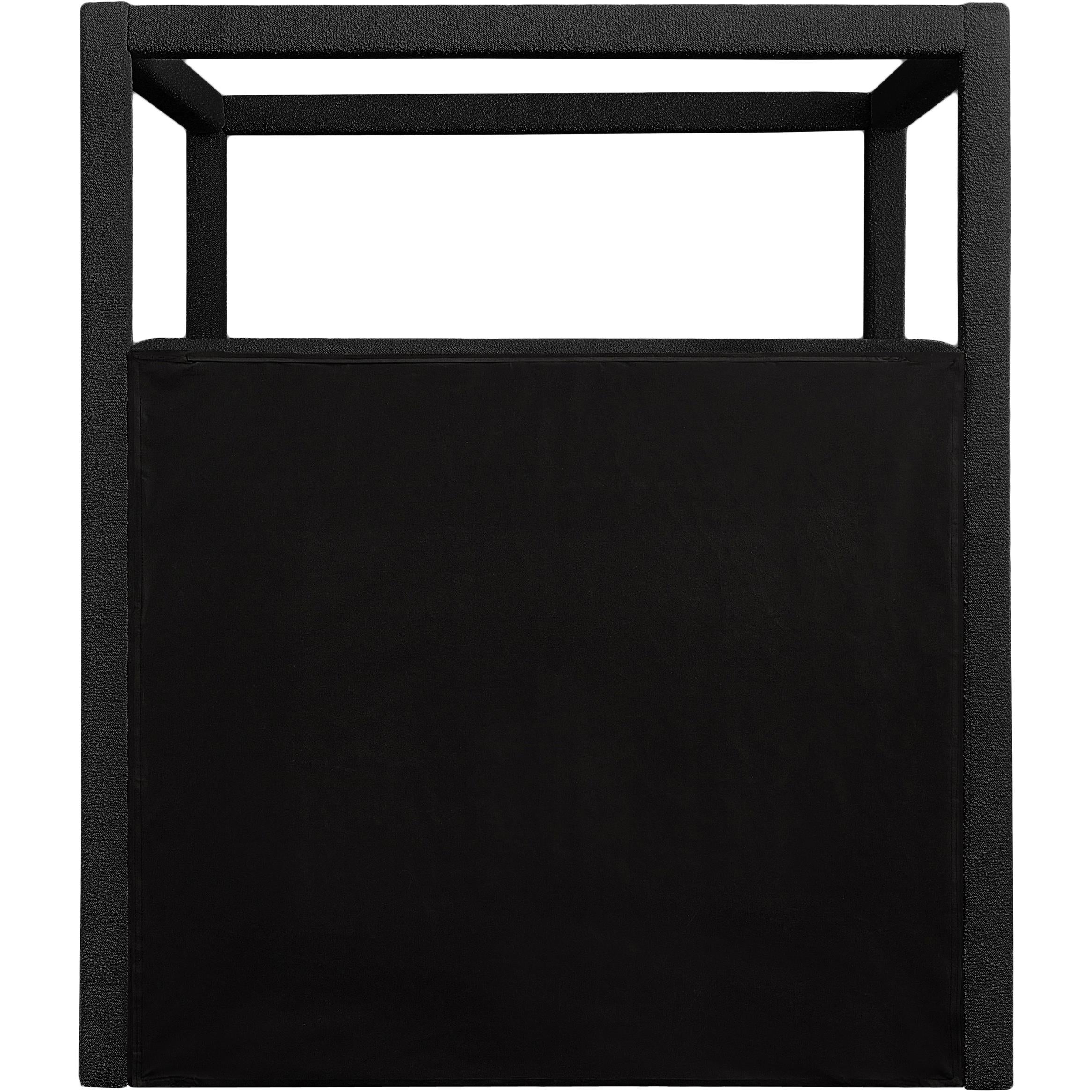 Meridian Eden Black Boucle Fabric King Bed (3 Boxes)