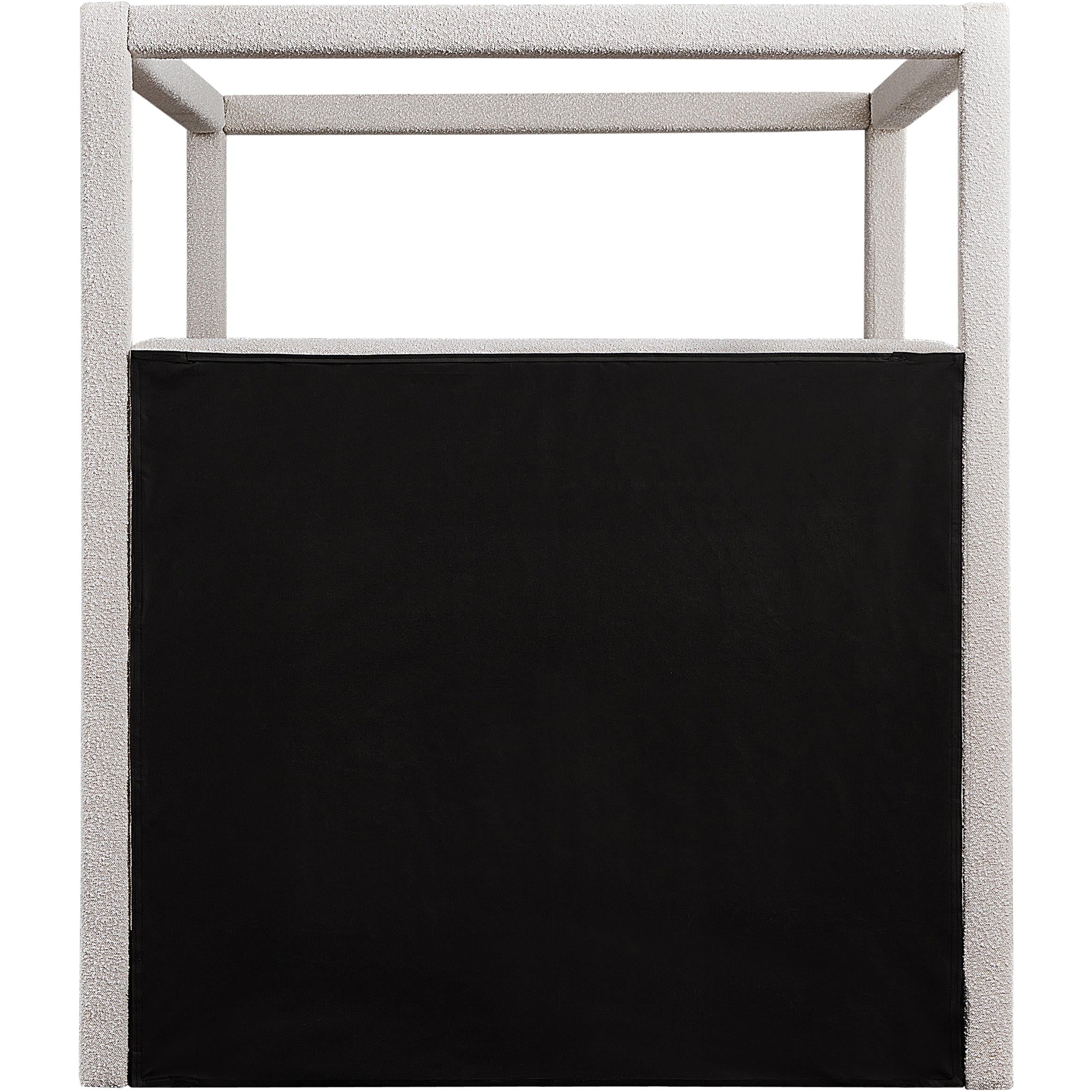 Meridian Eden Cream Boucle Fabric King Bed (3 Boxes)