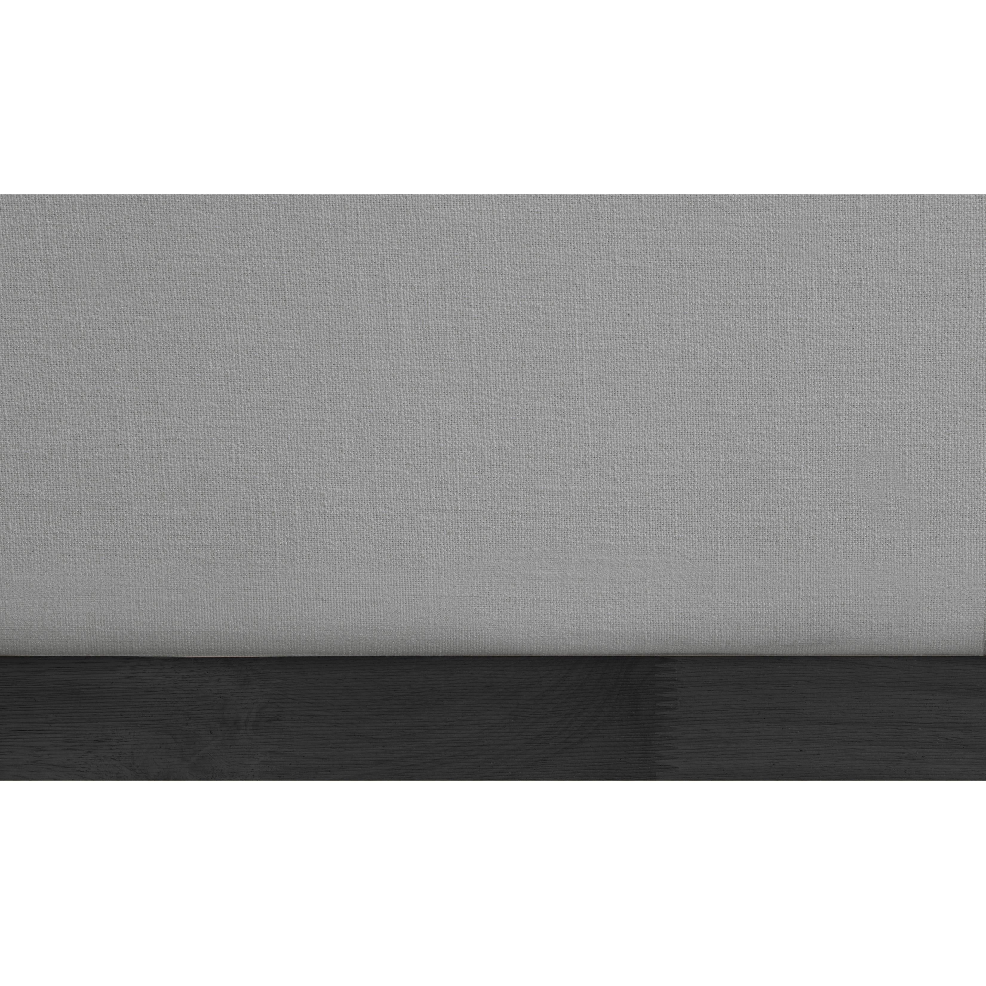 Meridian Flynn Grey Linen Textured Fabric King Bed