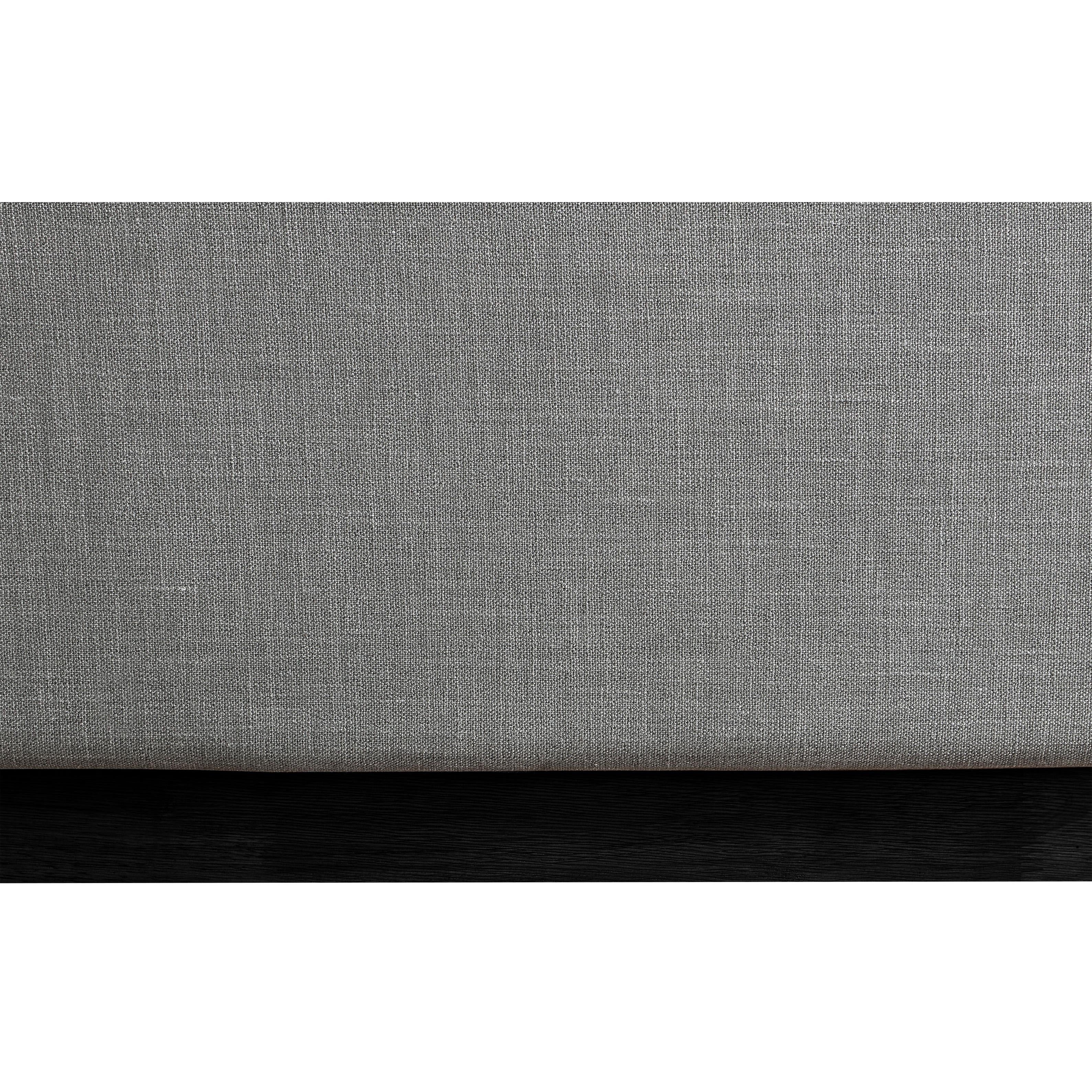 Meridian Flynn Grey Linen Textured Fabric Twin Bed