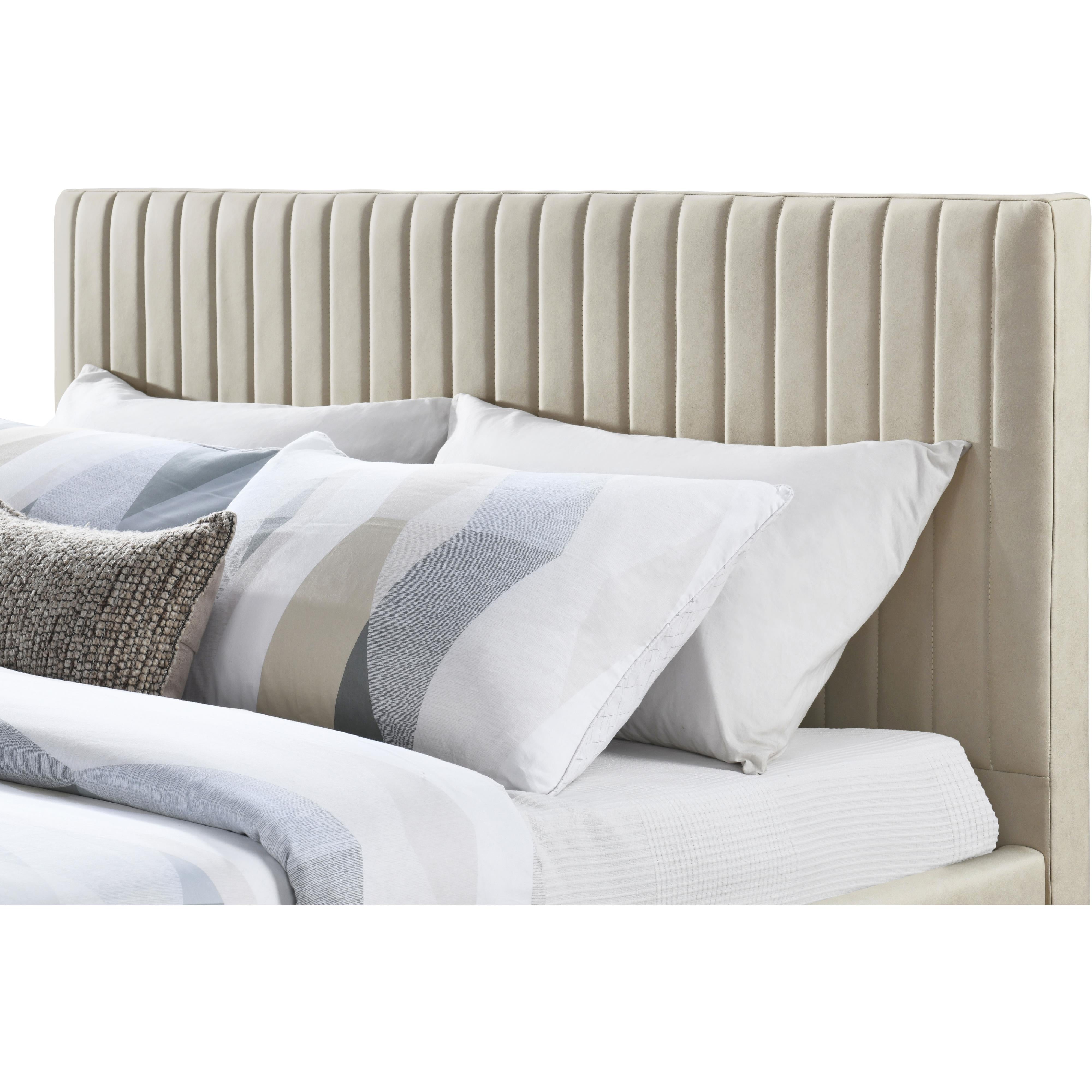 Meridian Gallo Beige Vegan Leather Full Bed