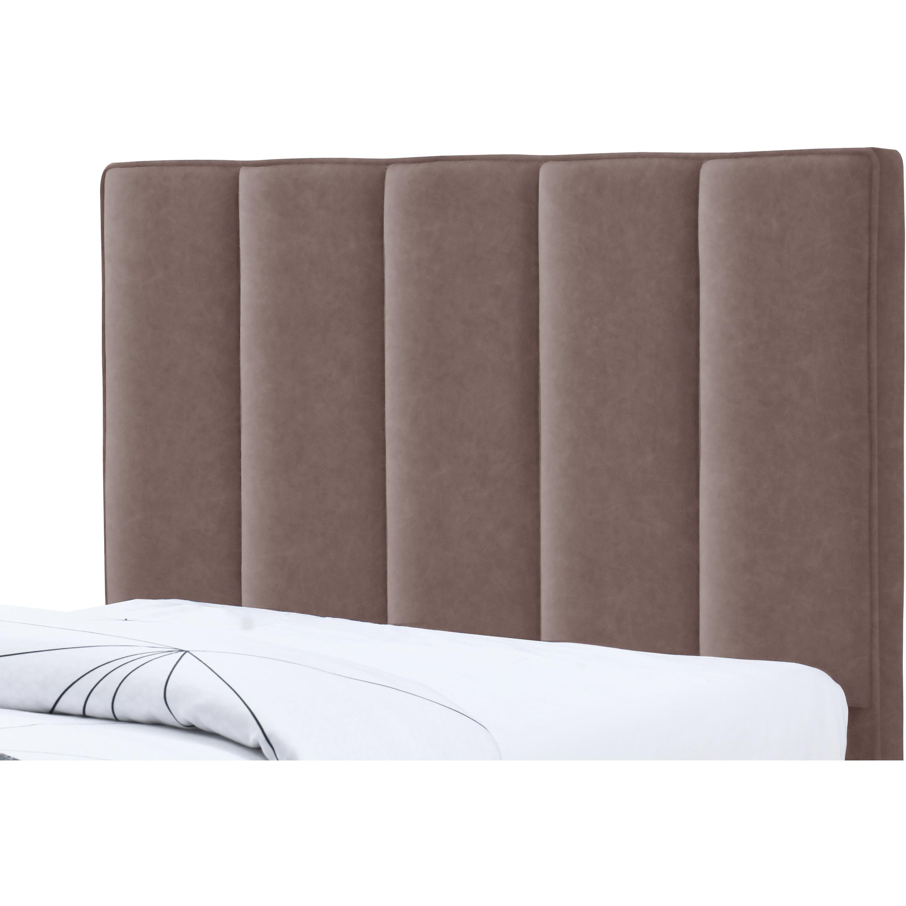 Meridian Hudson Brown Vegan Leather Twin Trundle Bed