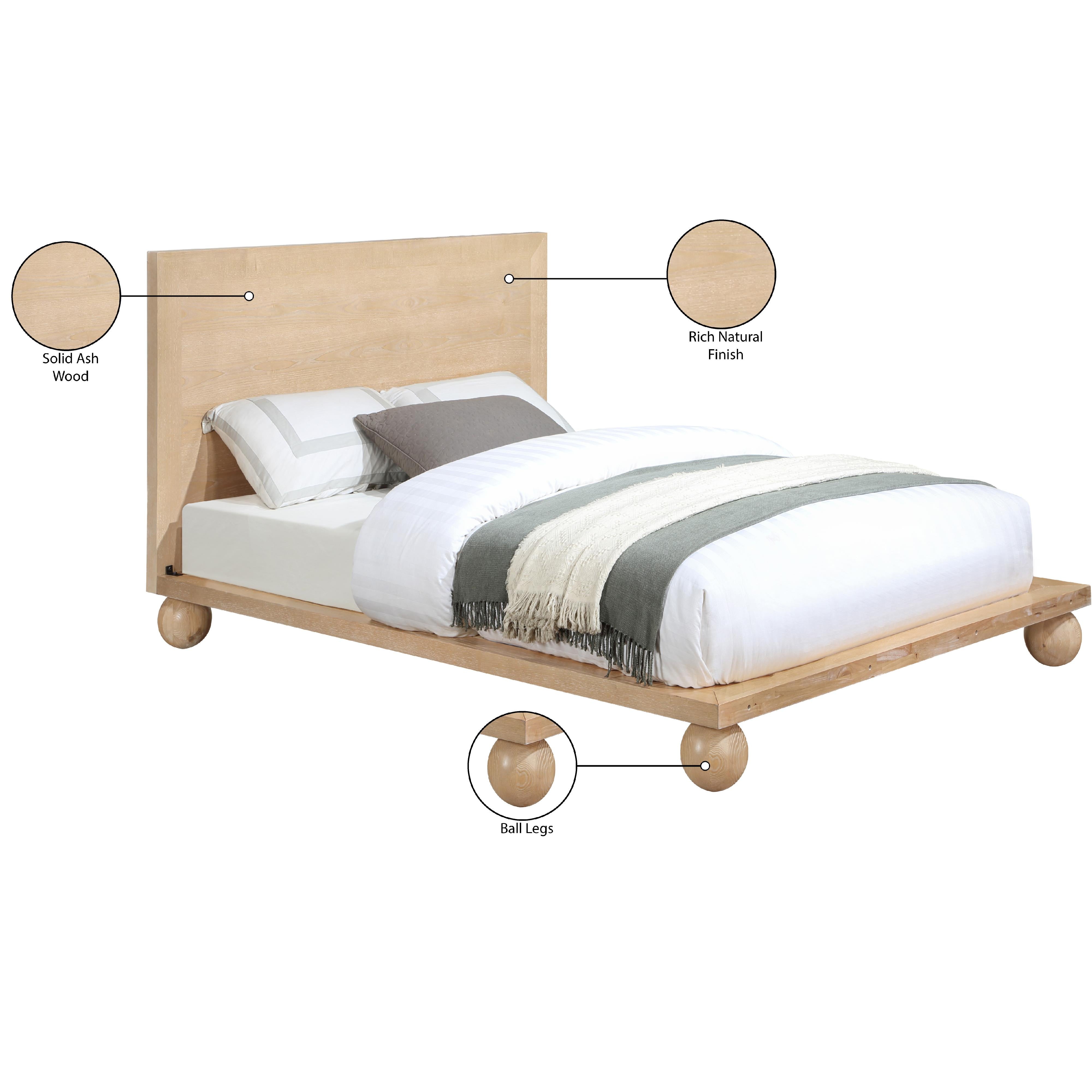 Meridian Kent Natural Queen Bed (3 Boxes)