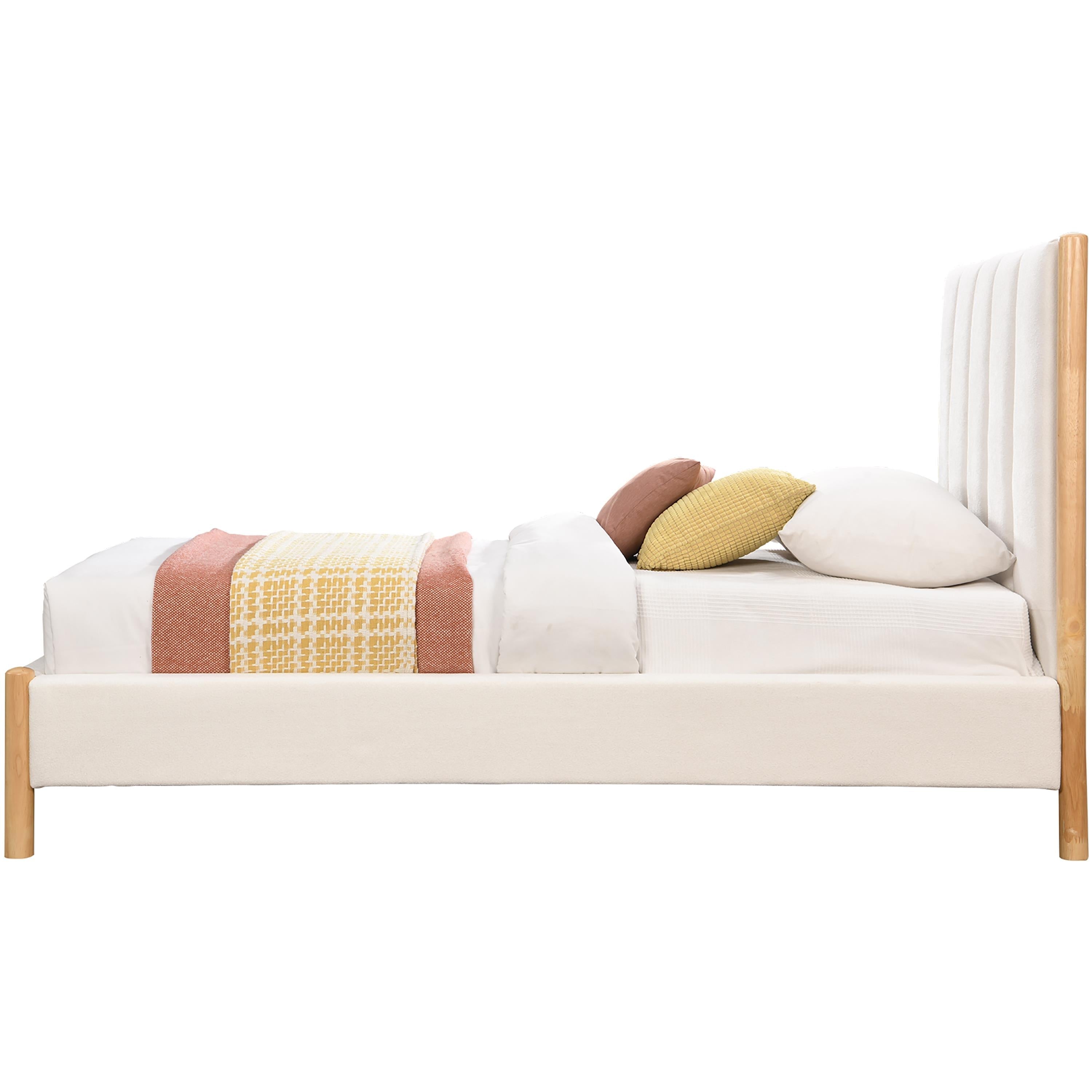 Meridian Kona Cream Polyester Fabric Twin Bed