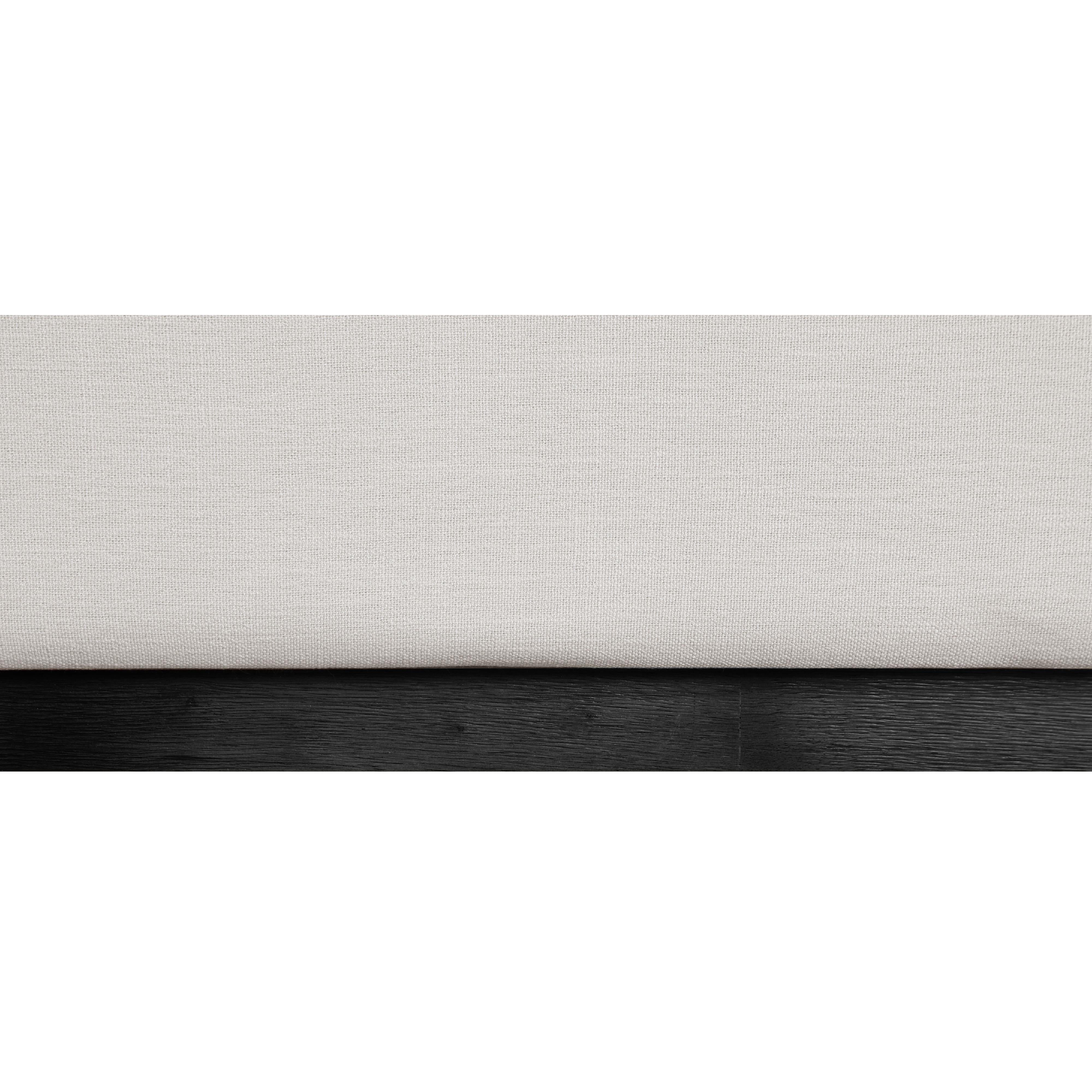 Meridian Logan Beige Linen Textured Fabric Twin Bed