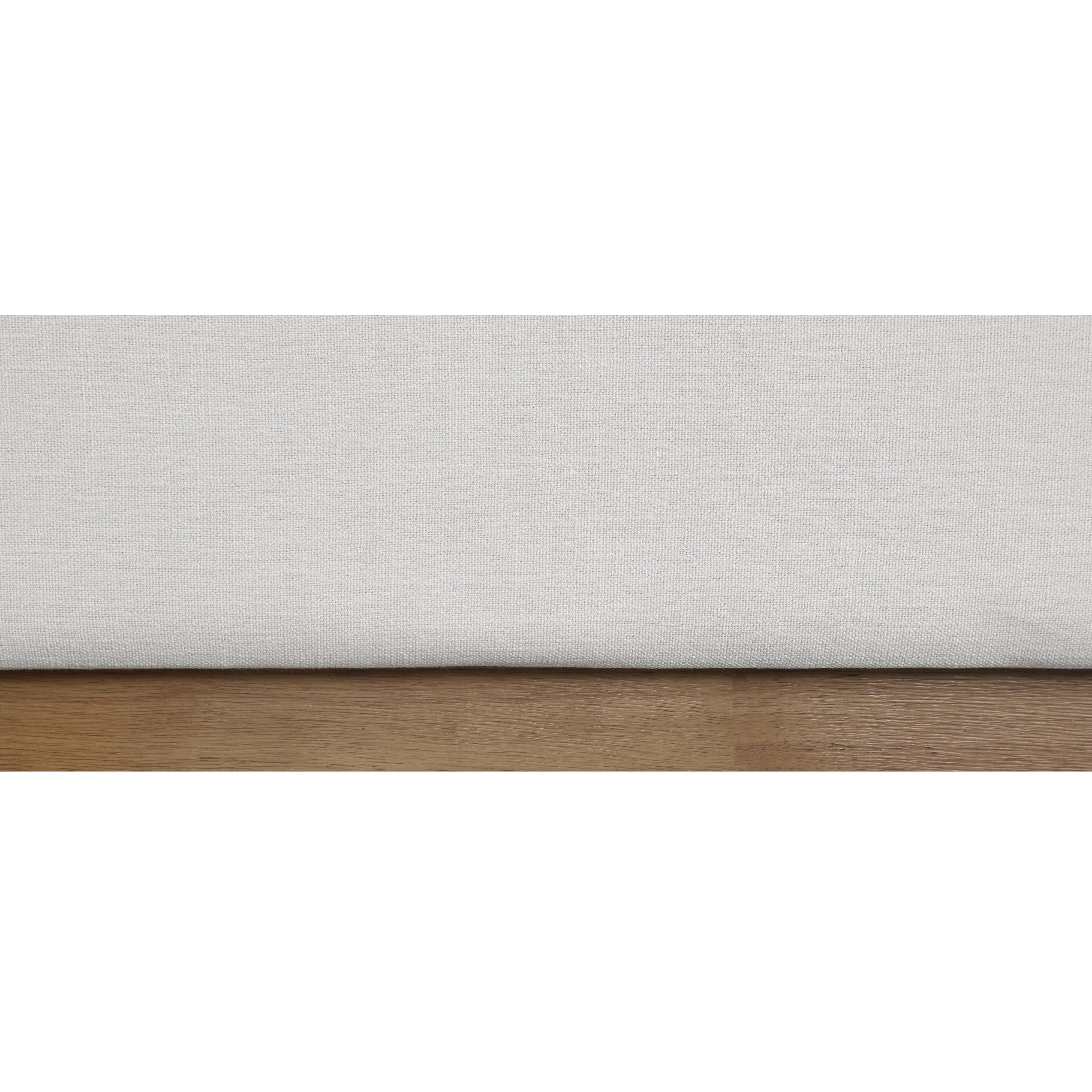 Meridian Logan Cream Linen Textured Fabric Twin Bed