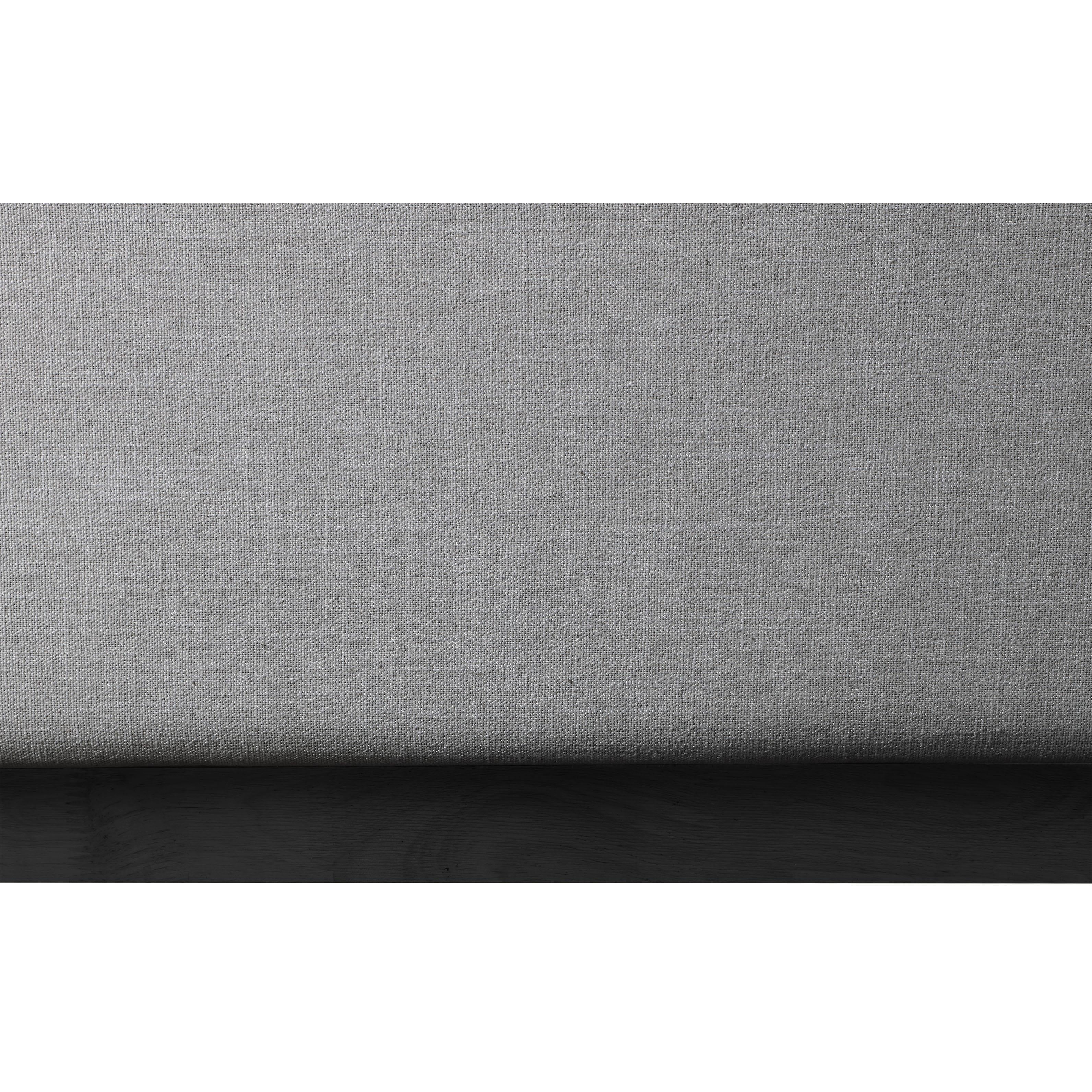 Meridian Logan Grey Linen Textured Fabric Full Bed
