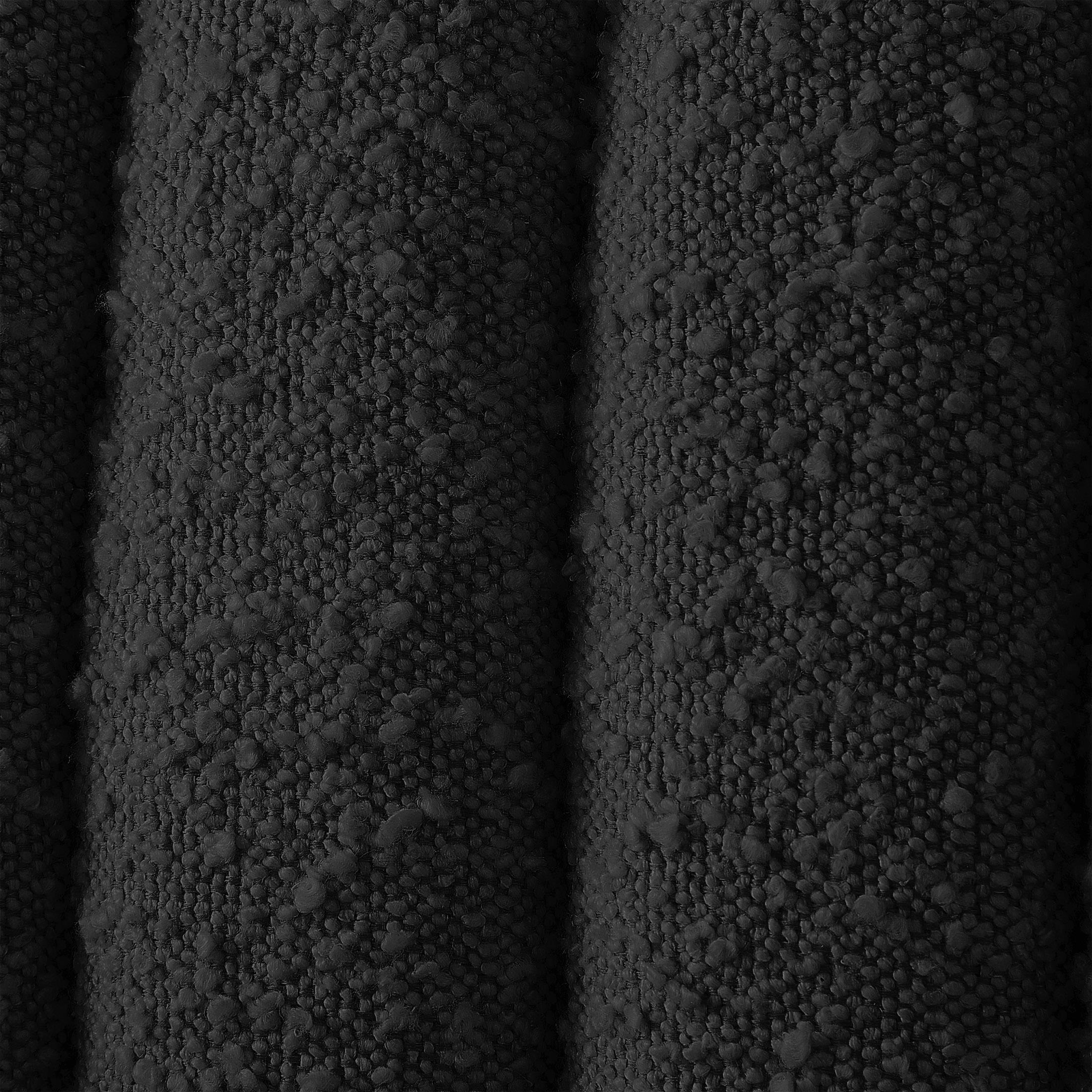 Meridian Nash Black Boucle Fabric King Bed