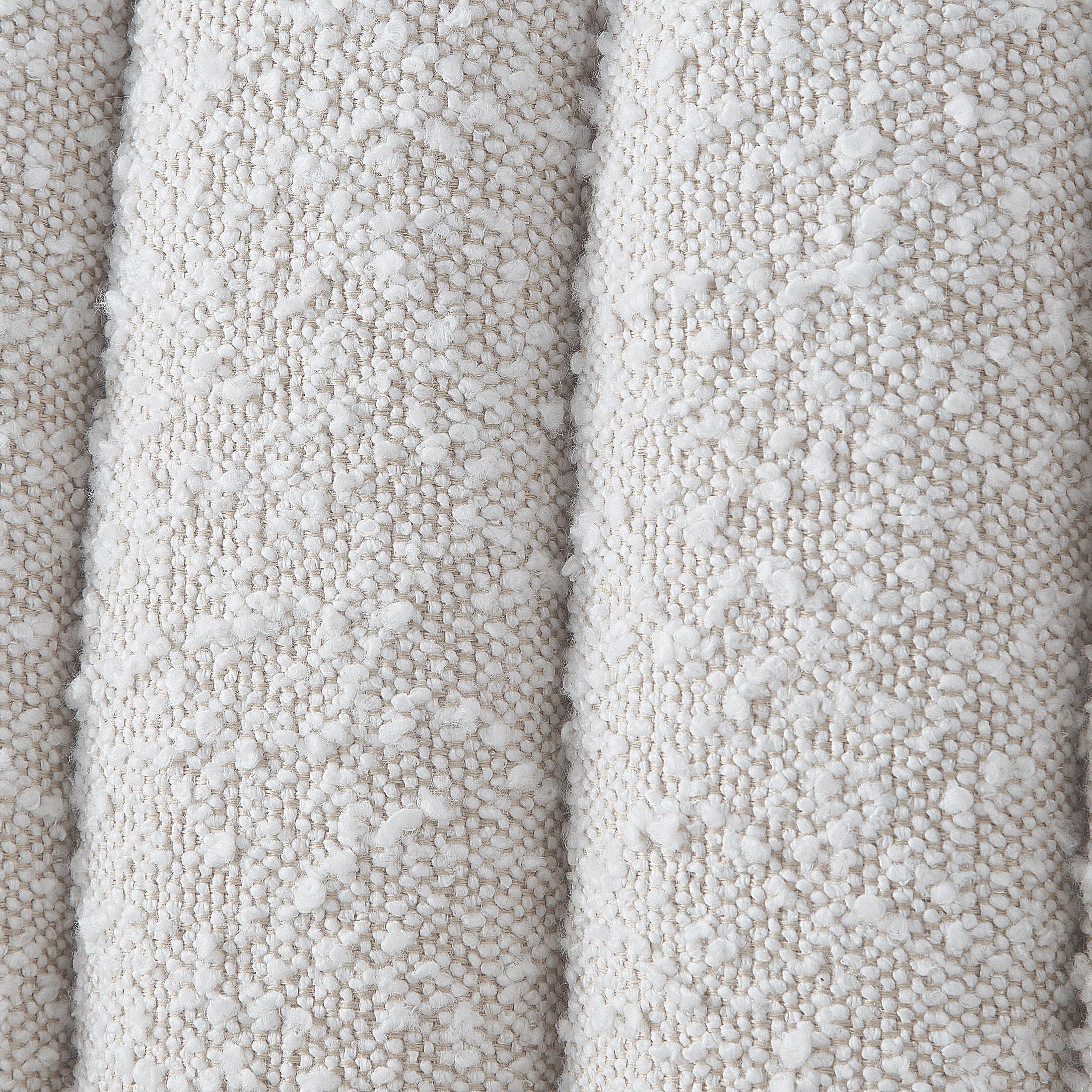 Meridian Nash Cream Boucle Fabric Twin Bed