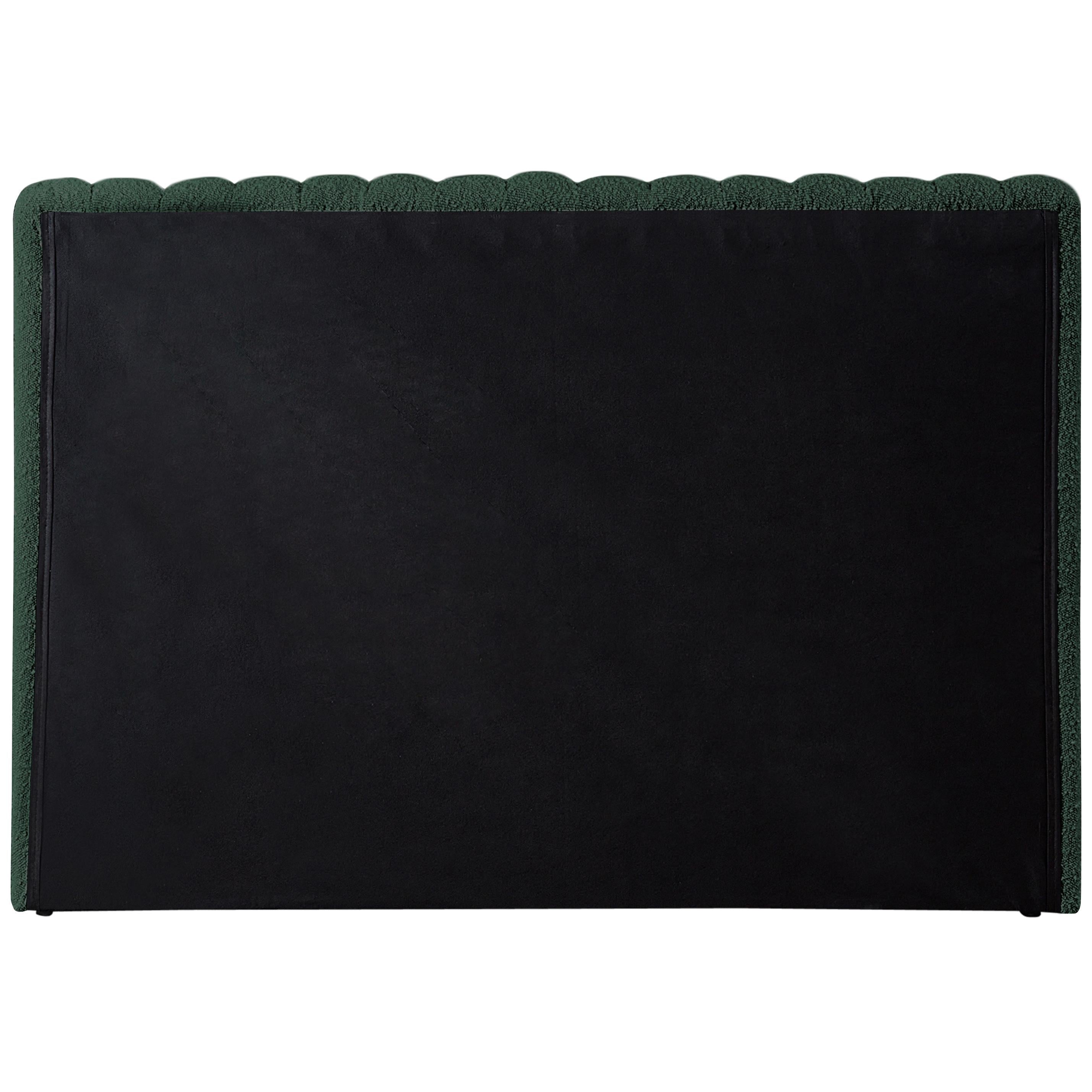 Meridian Nash Green Boucle Fabric Twin Bed