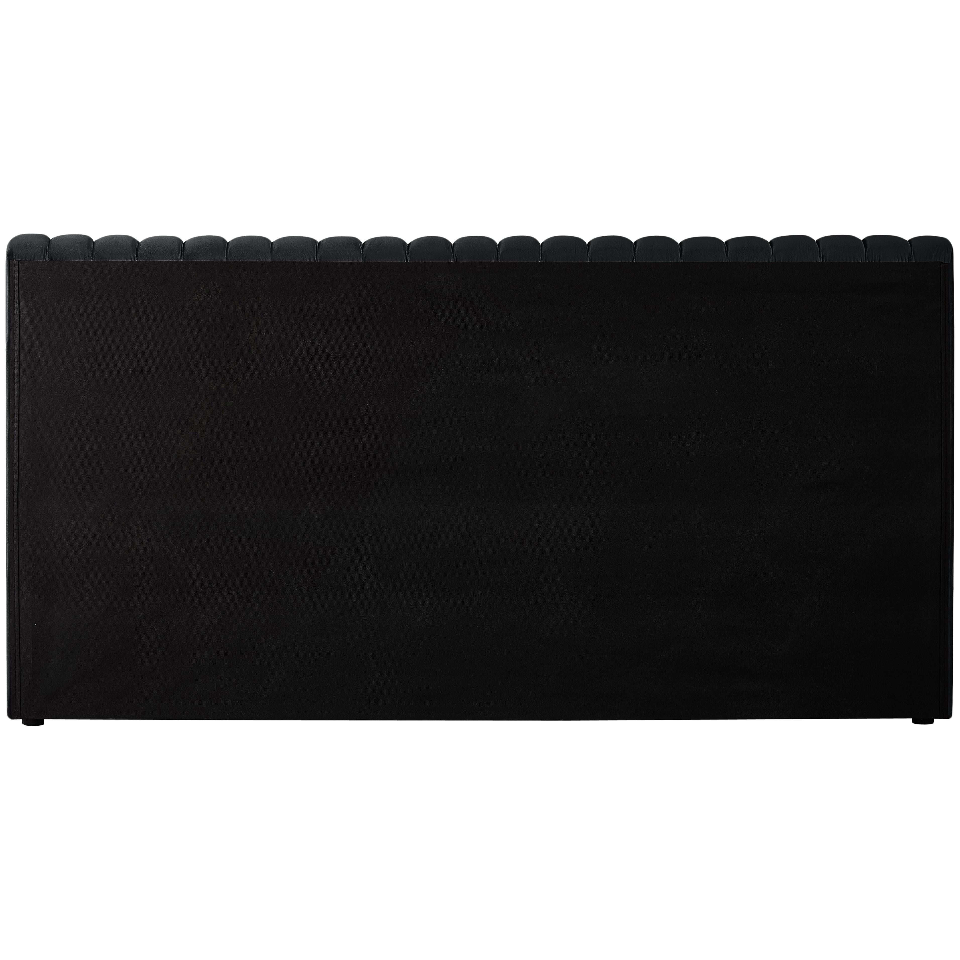 Meridian Nico Black Velvet King Bed