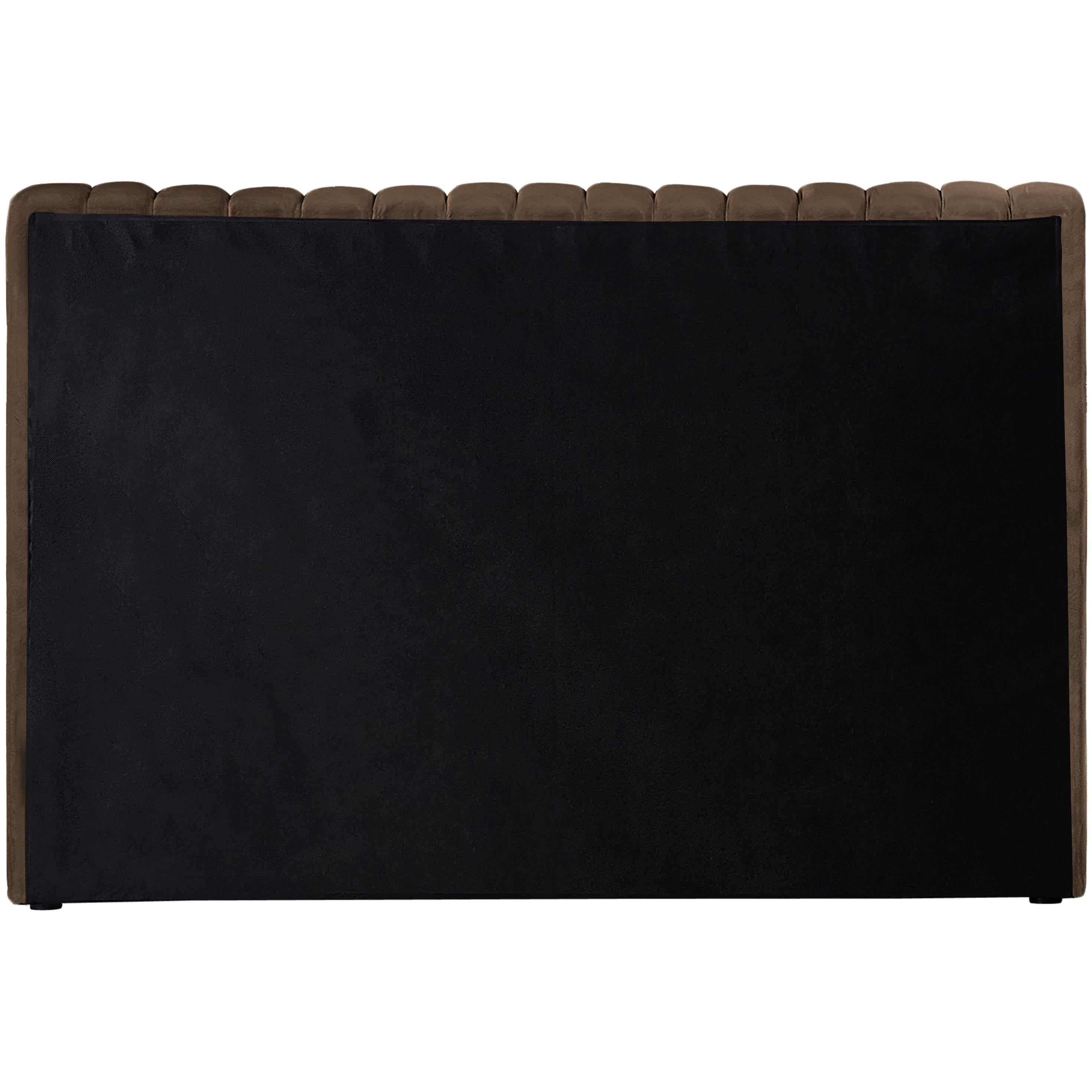 Meridian Nico Brown Velvet Twin Bed