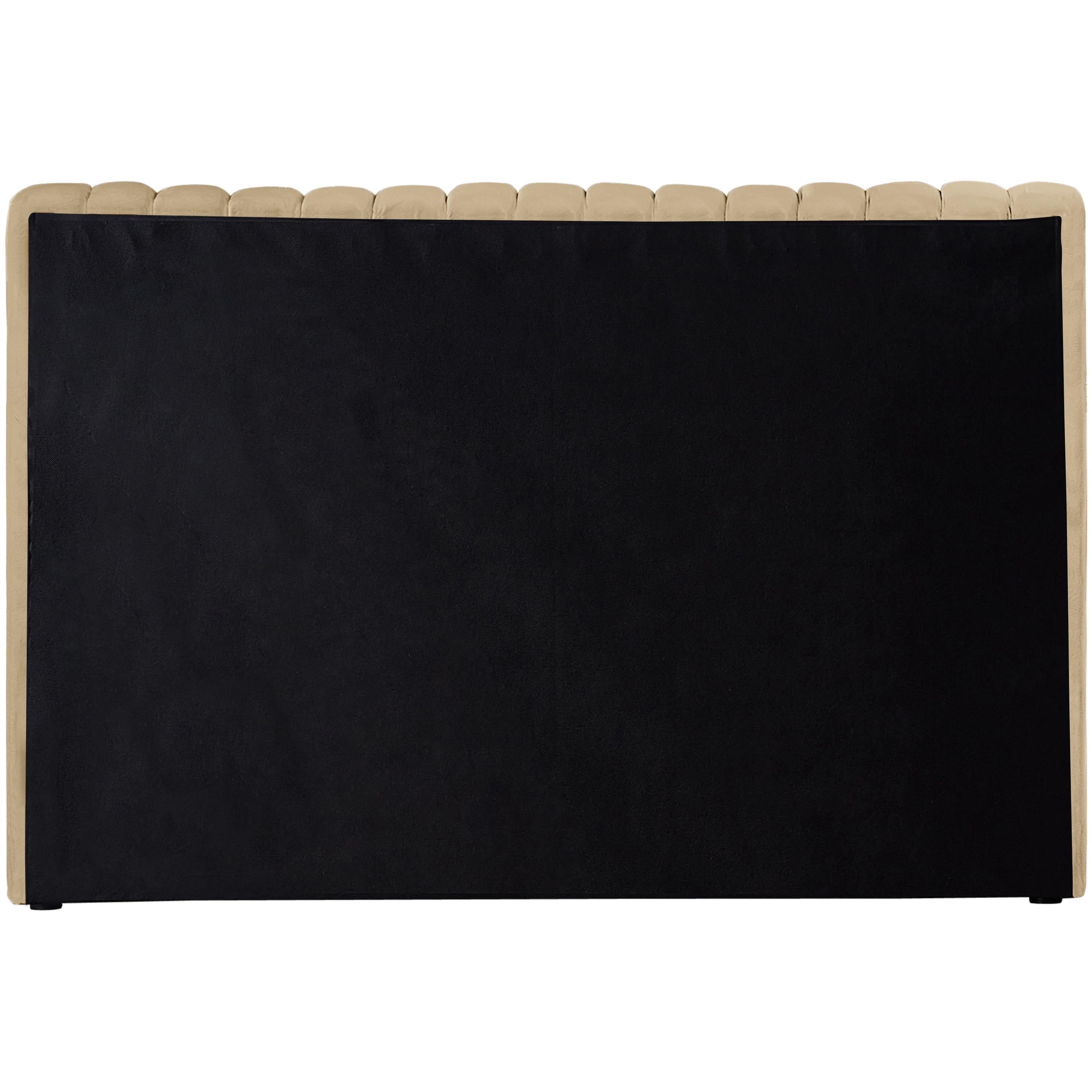 Meridian Nico Camel Velvet Twin Bed
