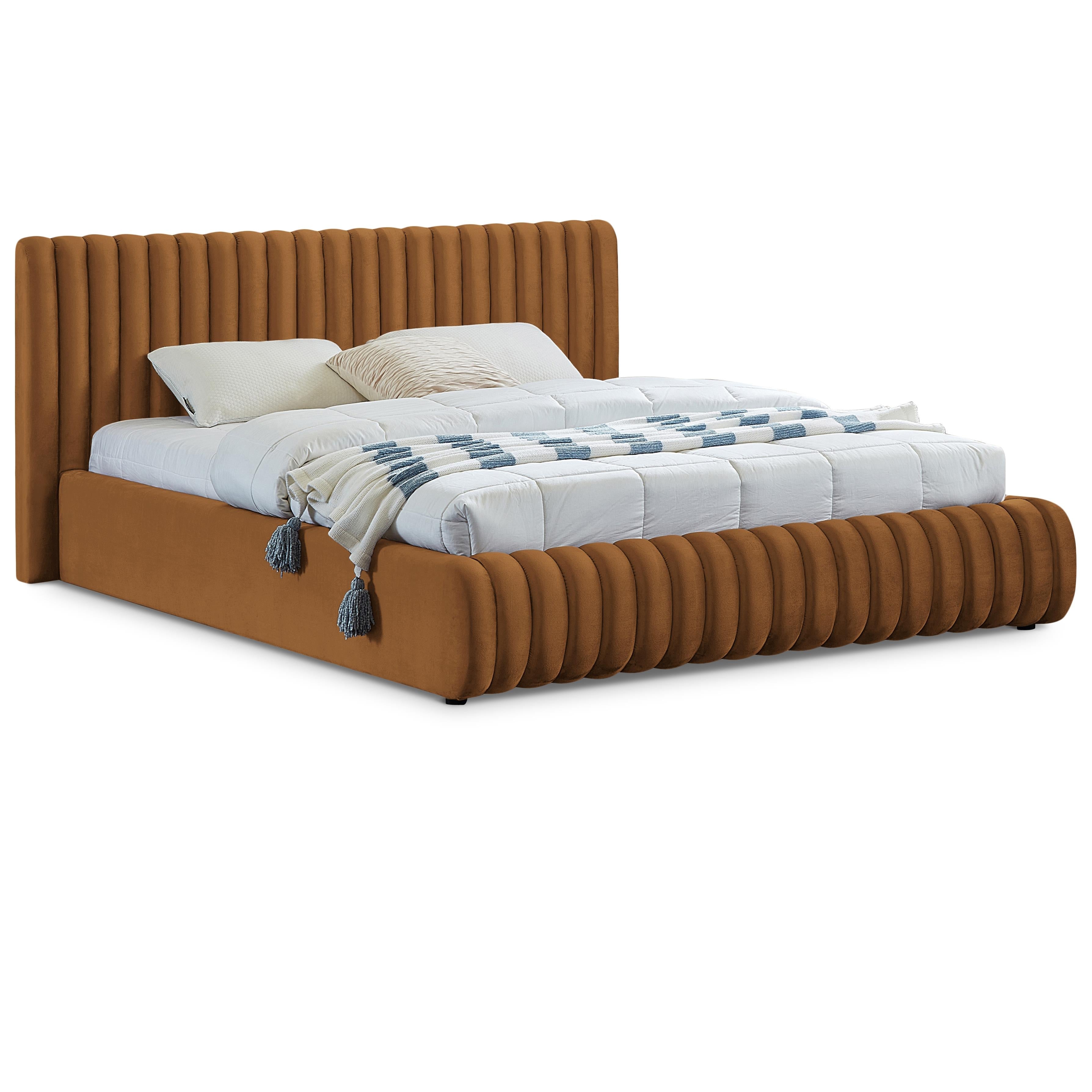 Meridian Nico Saddle Velvet King Bed