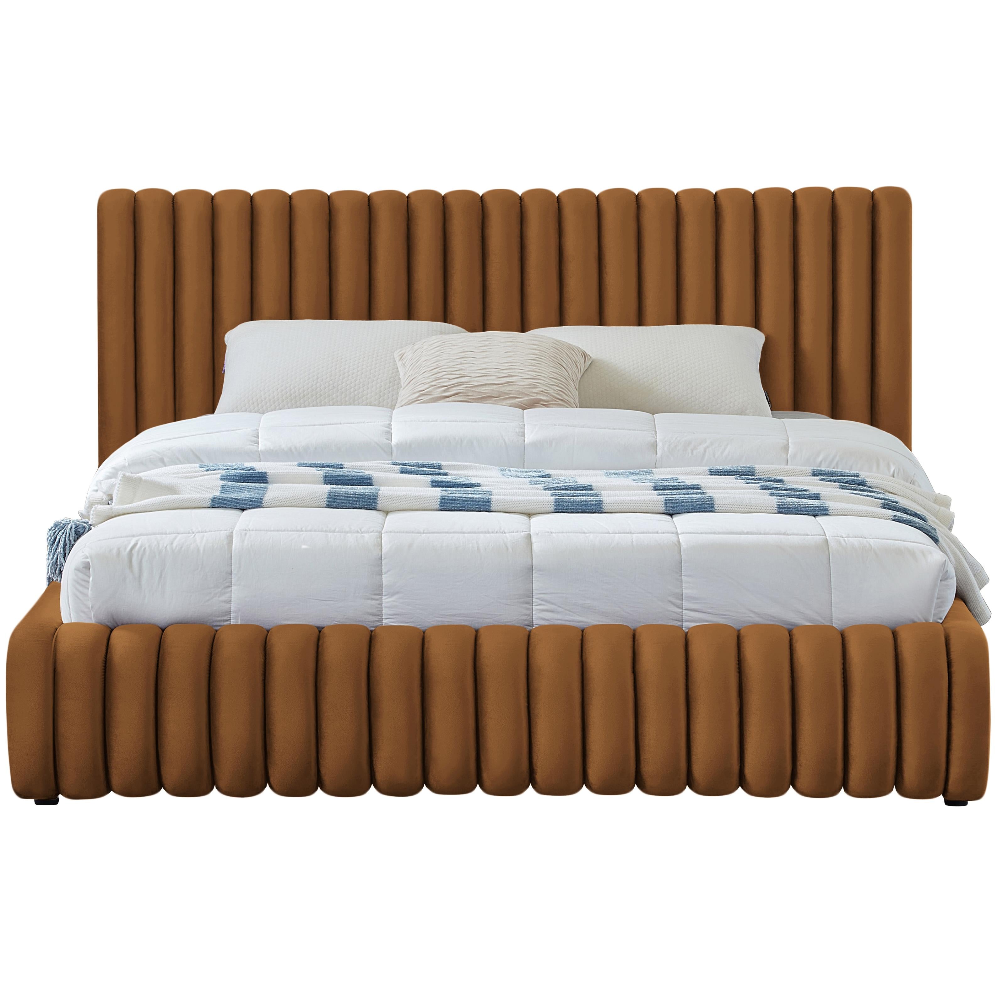 Meridian Nico Saddle Velvet King Bed