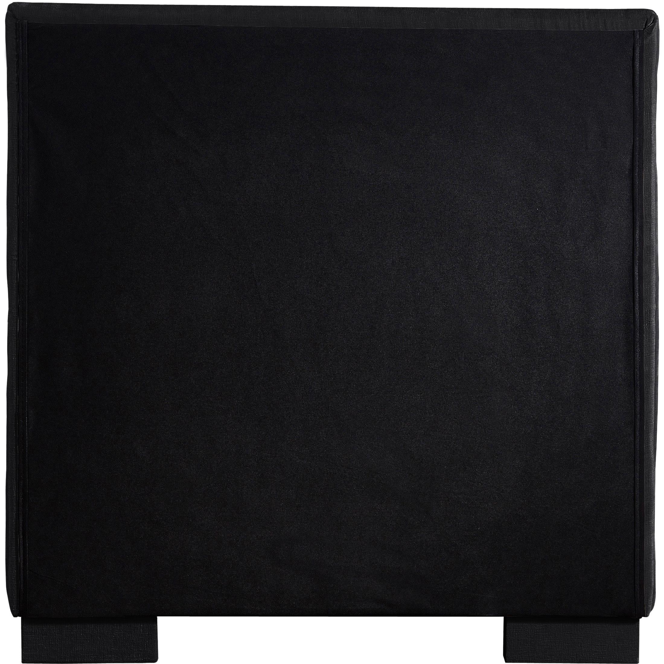 Meridian Paxton Black Chenille Fabric Twin Bed (3 Boxes)