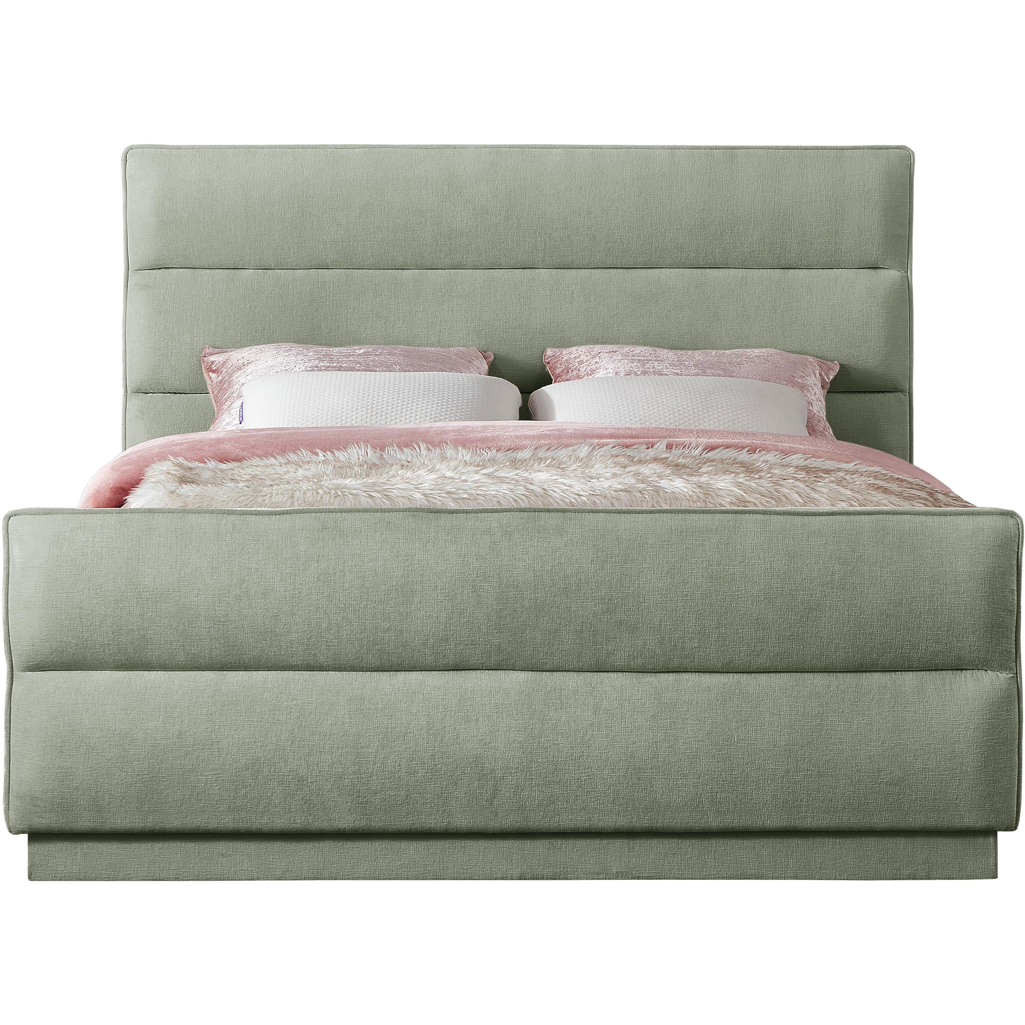 Meridian Paxton Mint Chenille Fabric Full Bed (3 Boxes)