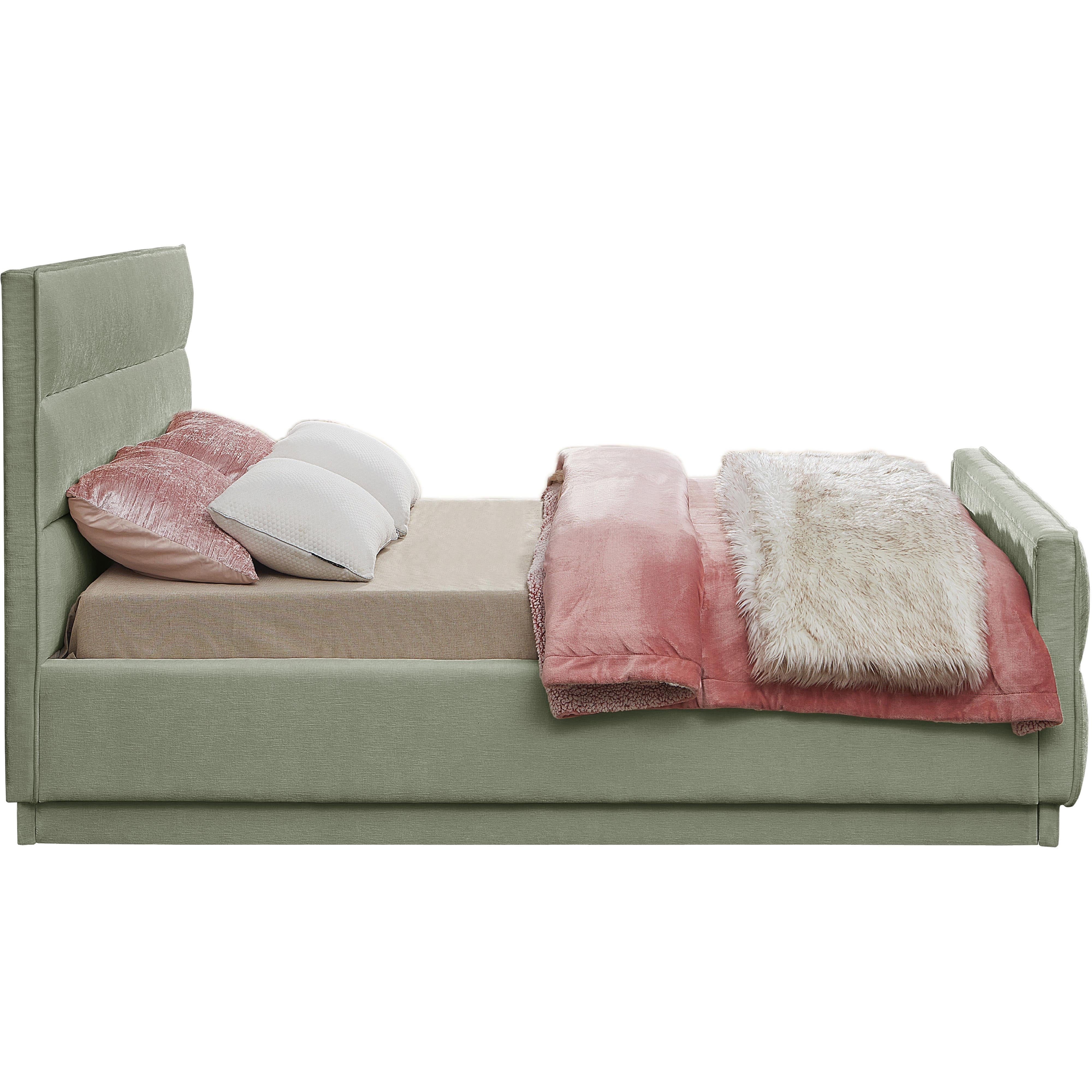 Meridian Paxton Mint Chenille Fabric Full Bed (3 Boxes)