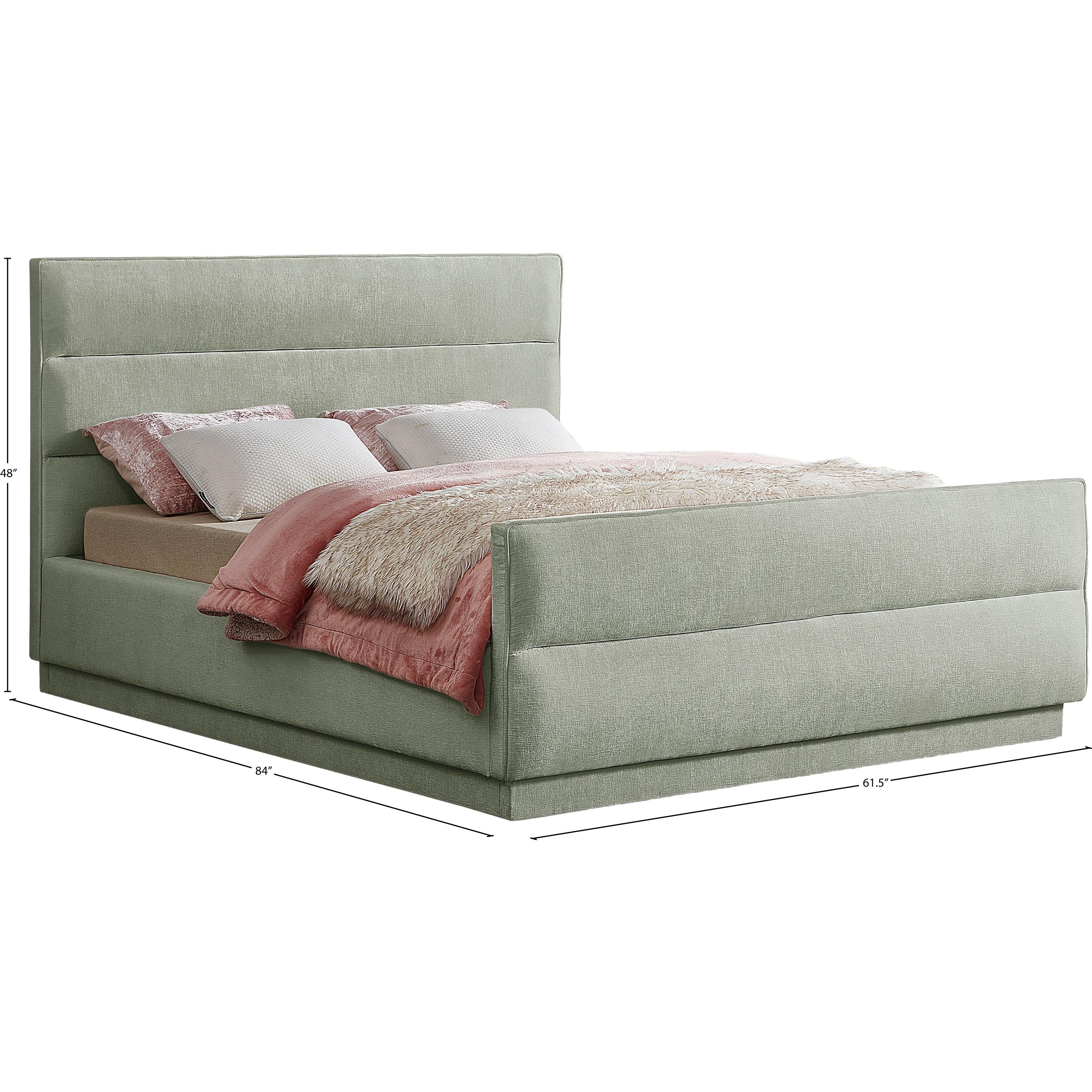Meridian Paxton Mint Chenille Fabric Full Bed (3 Boxes)