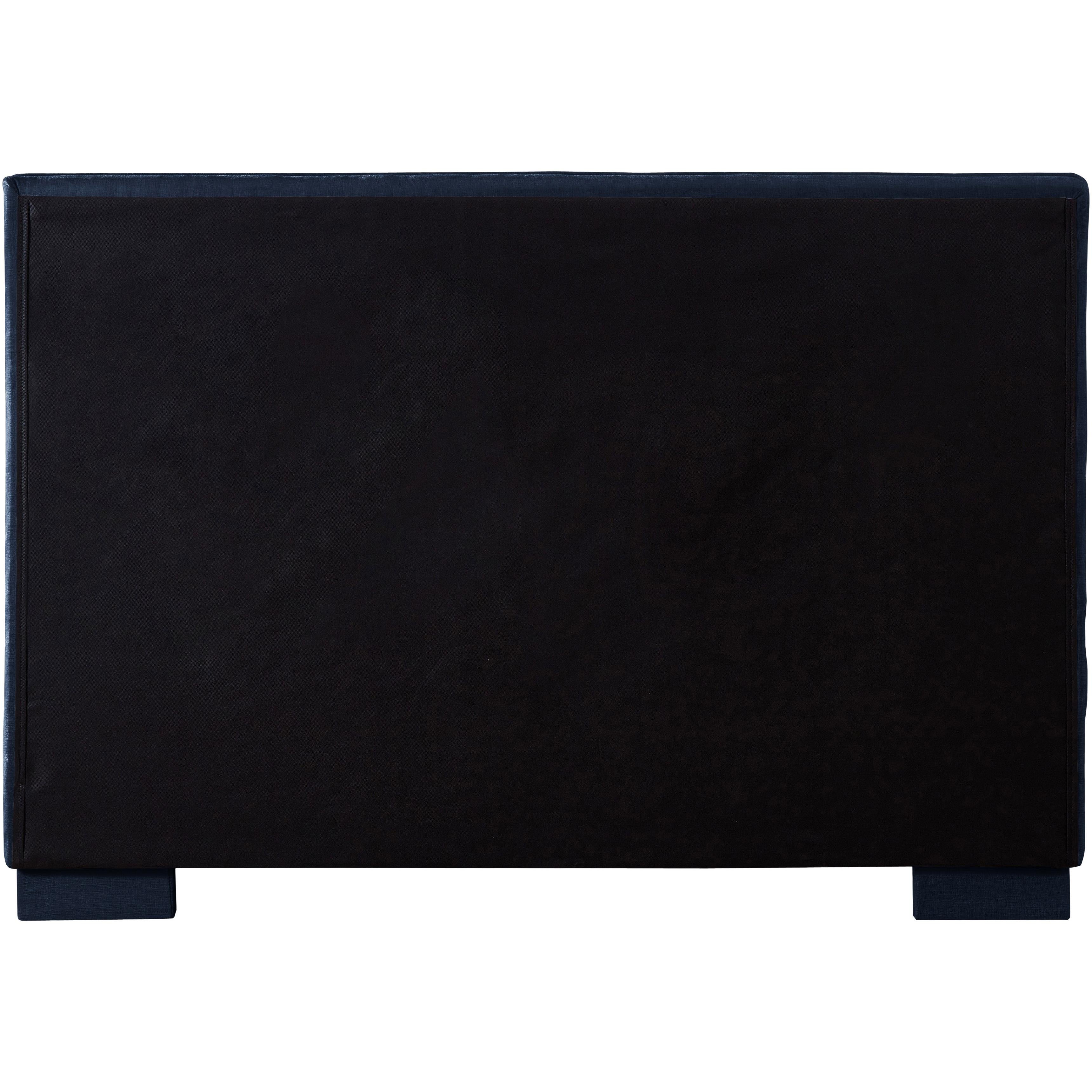 Meridian Paxton Navy Chenille Fabric Queen Bed (3 Boxes)