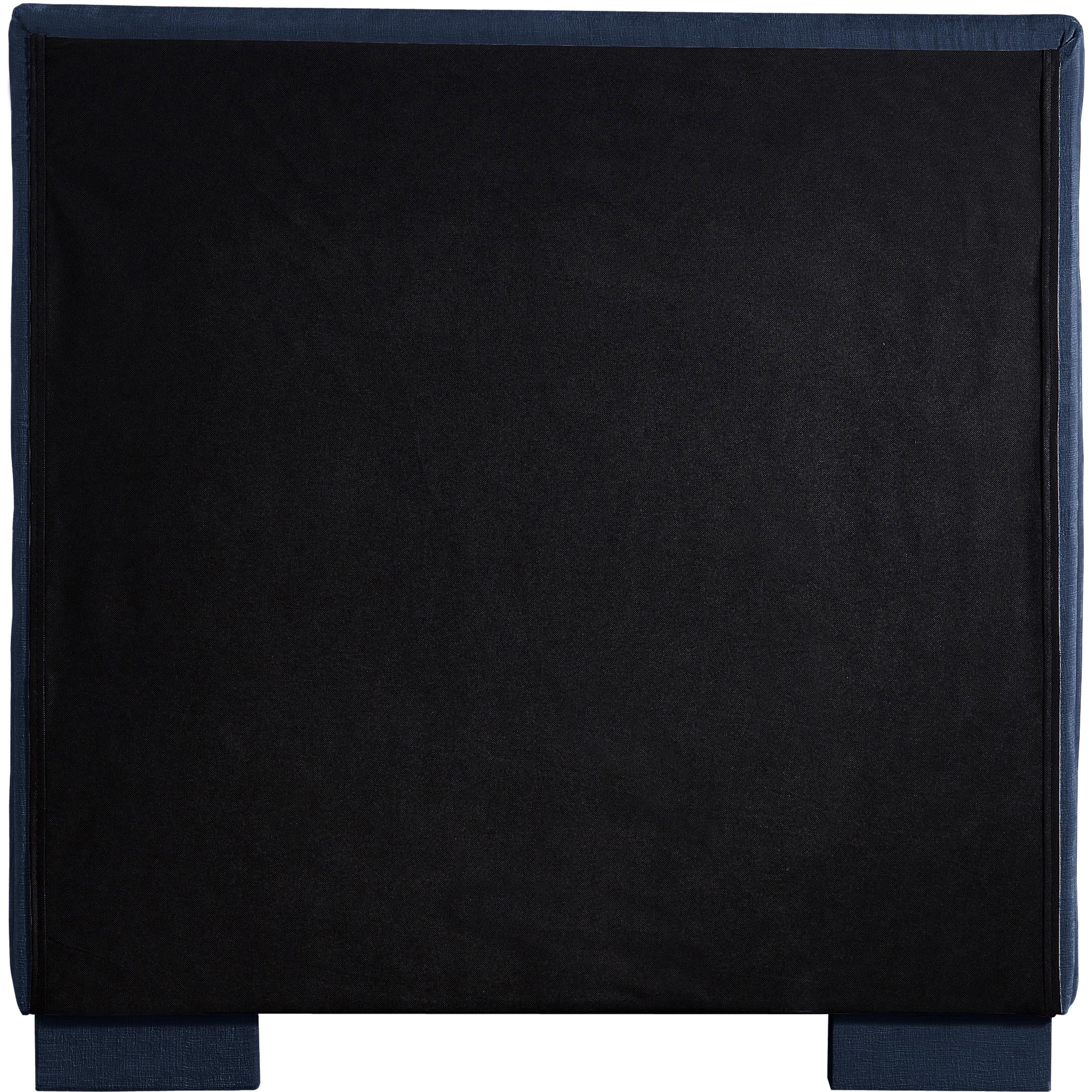 Meridian Paxton Navy Chenille Fabric Twin Bed (3 Boxes)