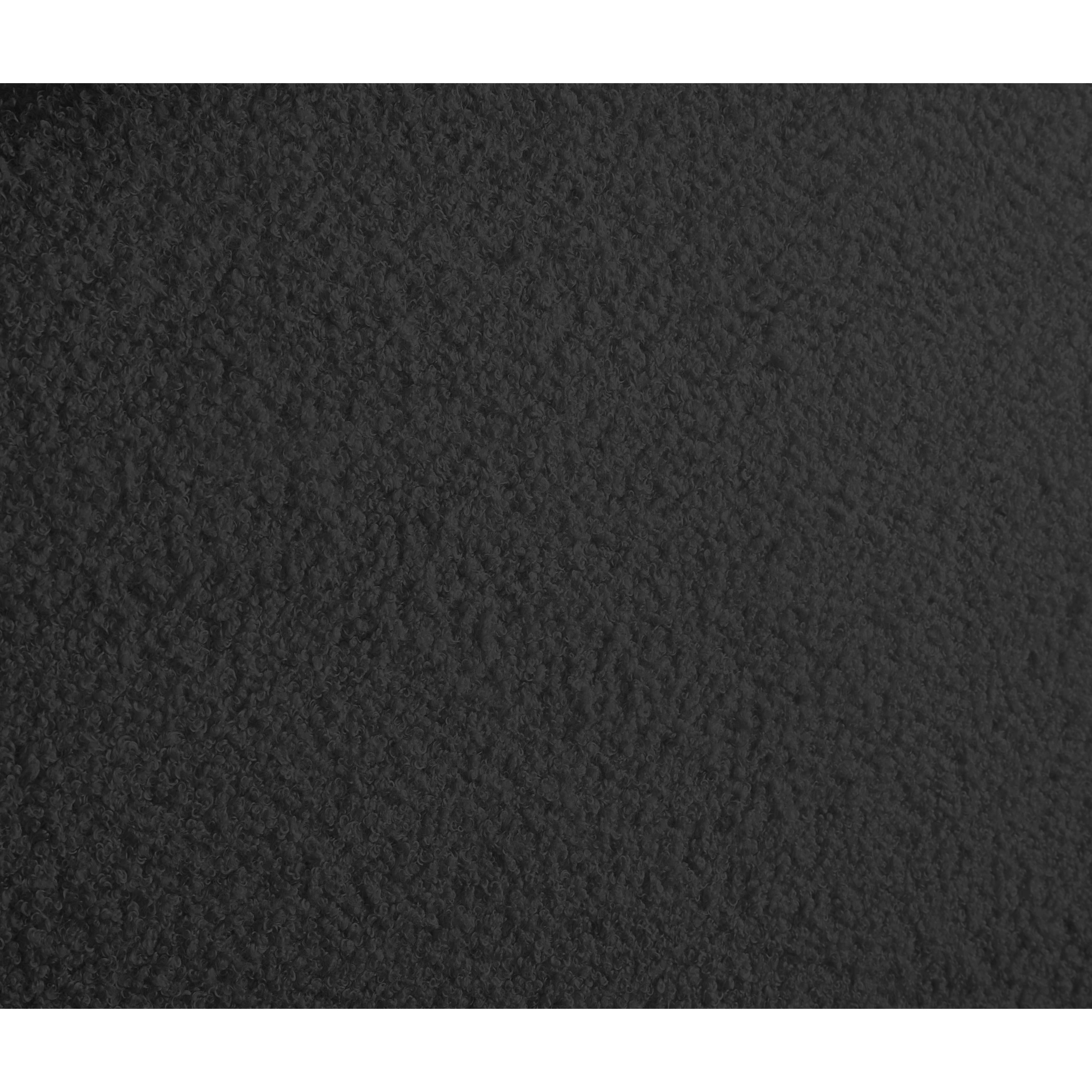 Meridian Rudy Black Teddy Fabric Queen Bed