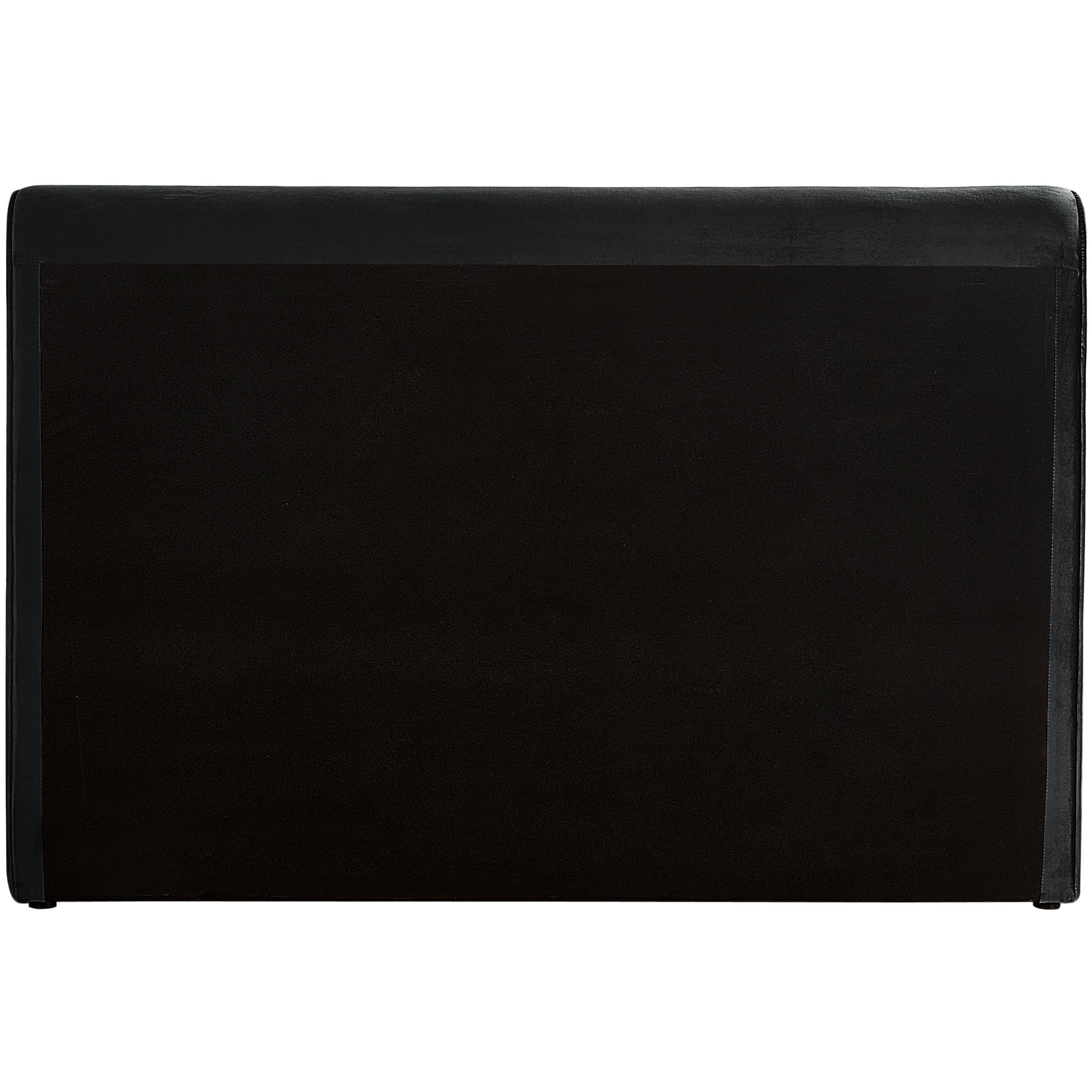 Meridian Sloan Black Velvet Full Bed (3 Boxes)