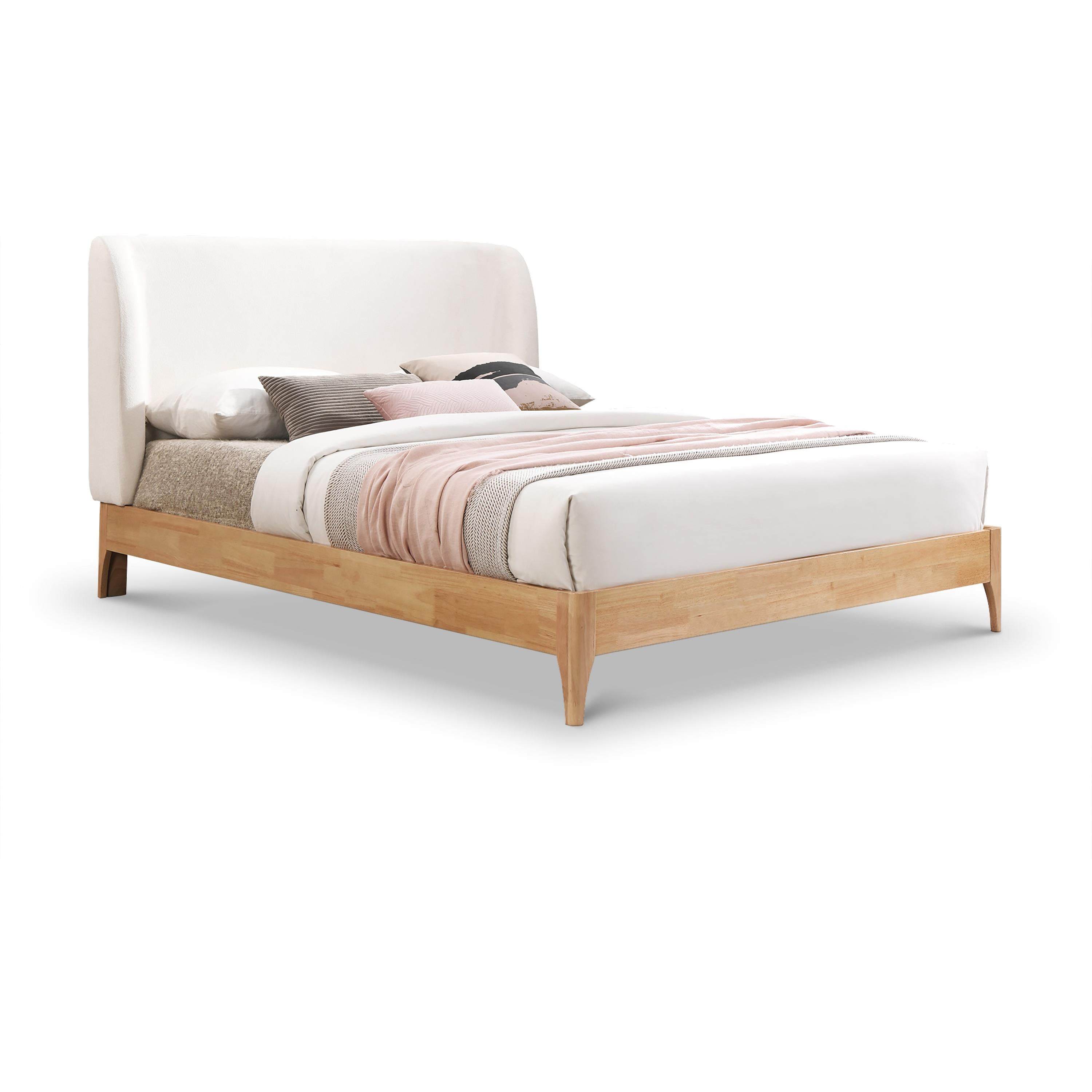 Meridian Ventura Cream Polyester Fabric Full Bed