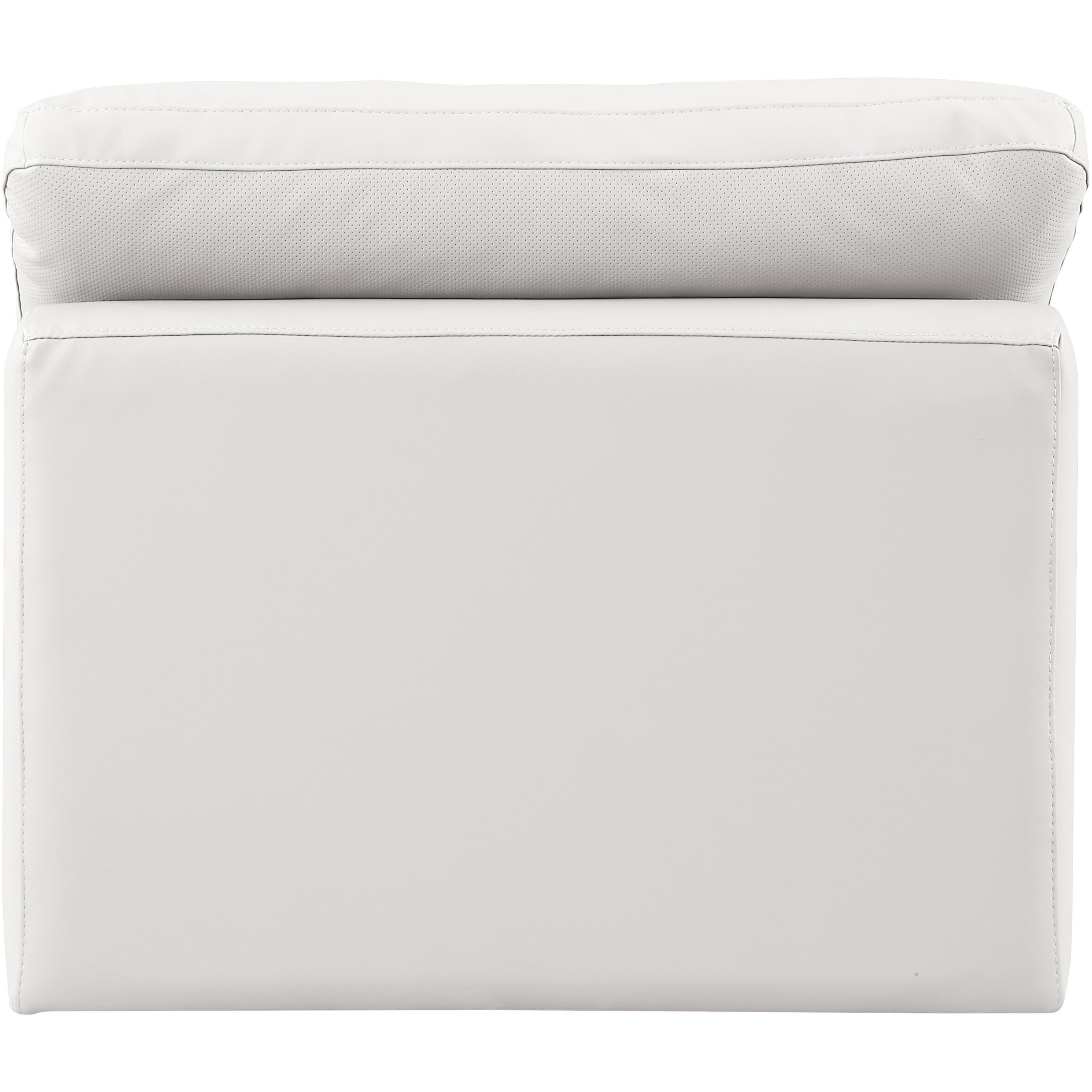 Meridian Indulge Cream Vegan Leather Armless Chair